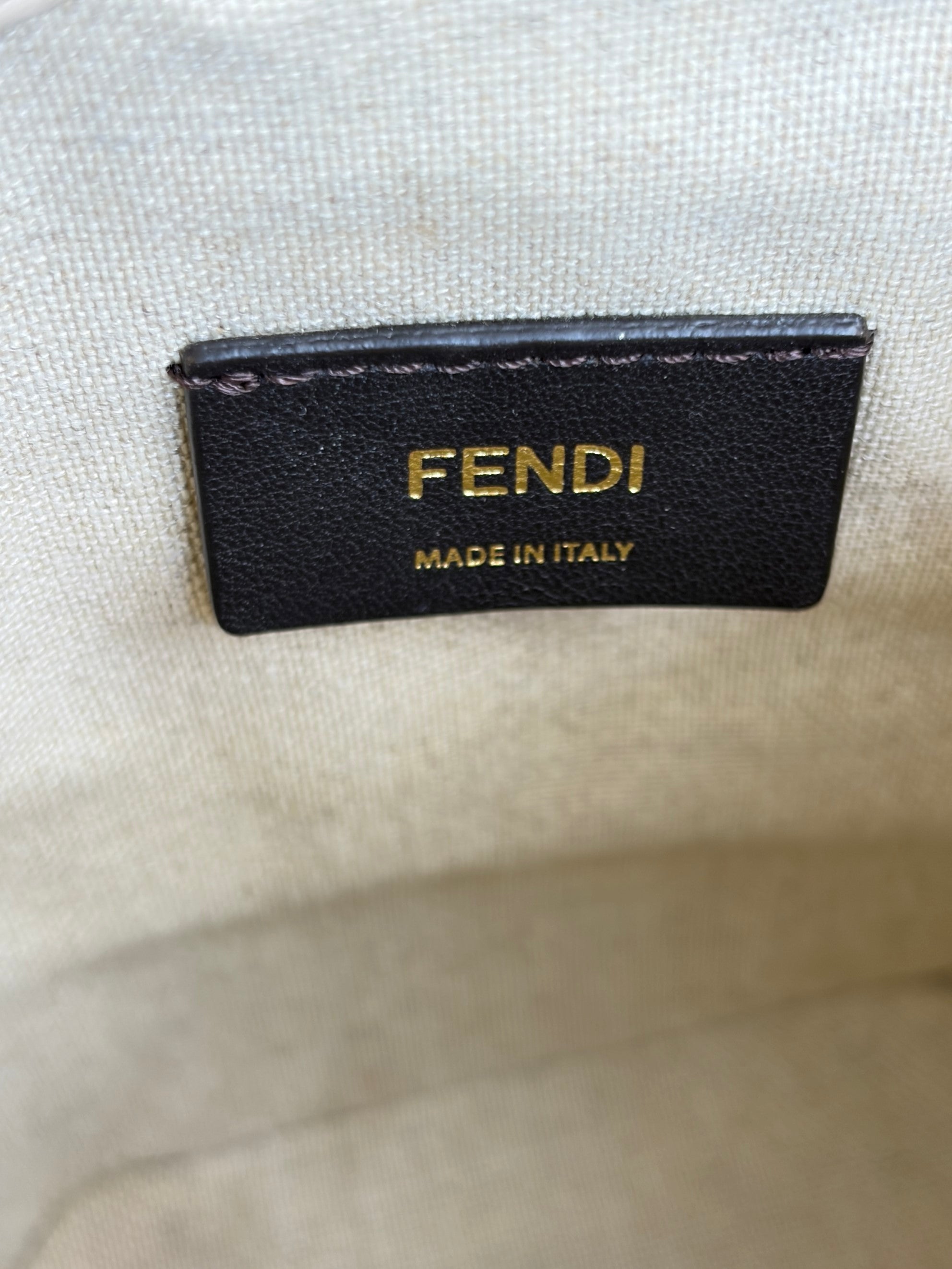 Fendi Bicolor Mini Montresor Braided Bucket Bag