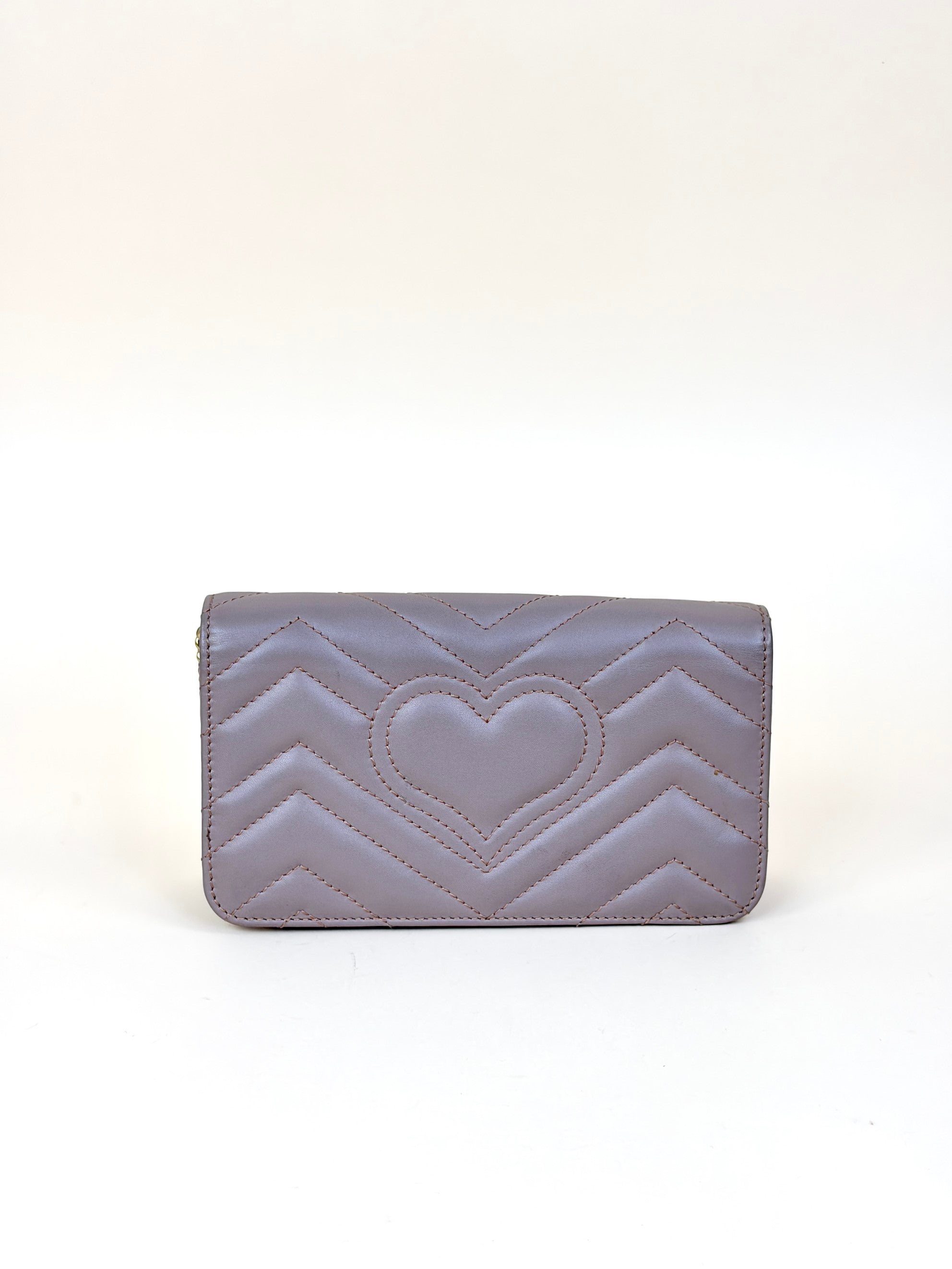 Gucci Nude Matelasse GG Marmont Mini Wallet On Chain