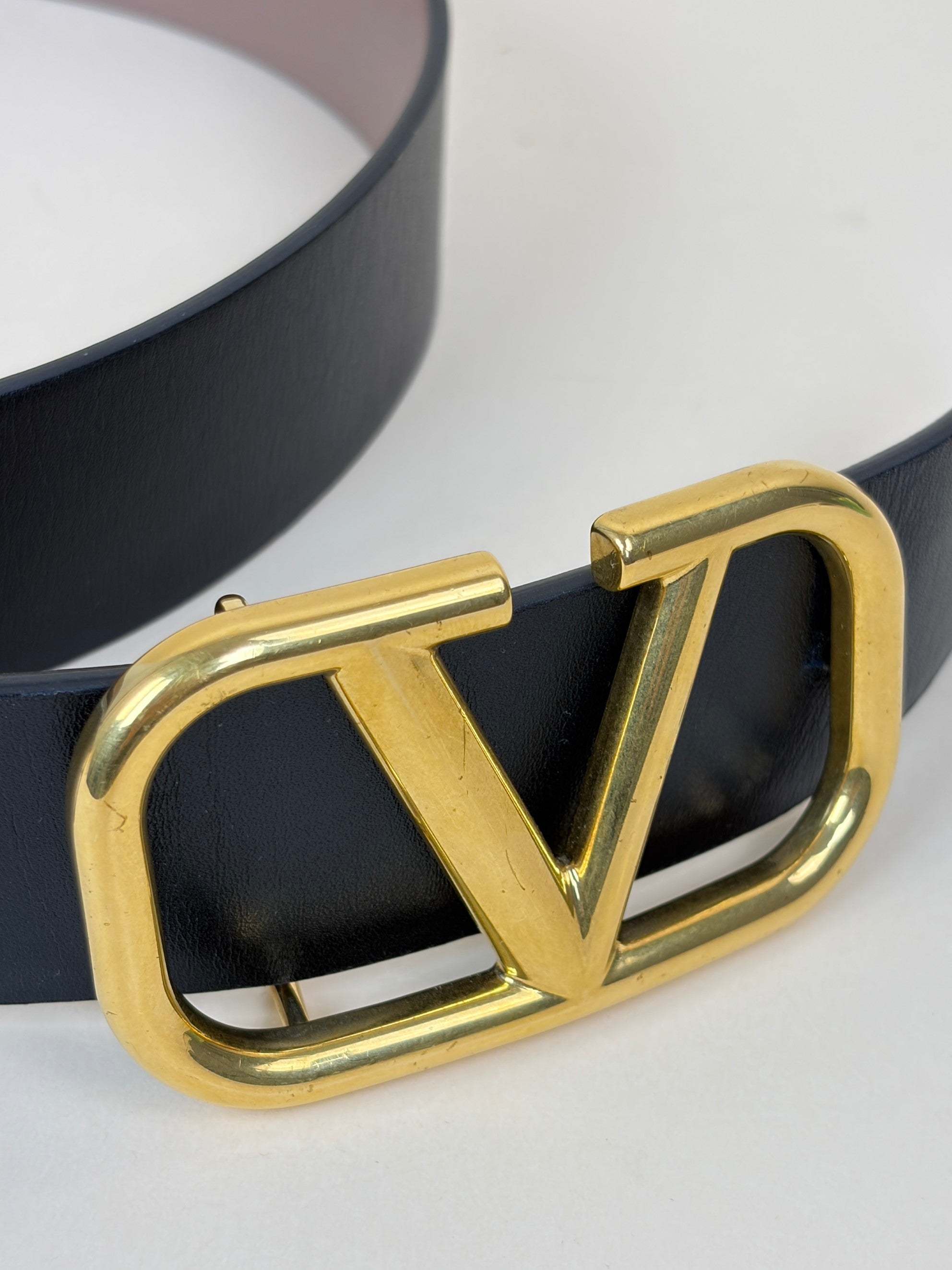 Valentino Black Garavani Reversible Vlogo 40mm Belt