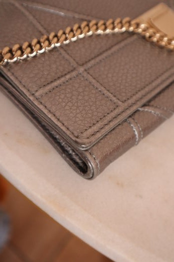 Christian Dior diorama silver metallic wallet on chain Bag-handbag-Christian Dior-The Closet Egypt