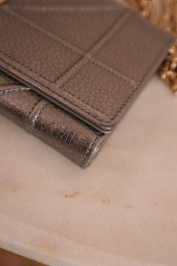 Christian Dior diorama silver metallic wallet on chain Bag-handbag-Christian Dior-The Closet Egypt