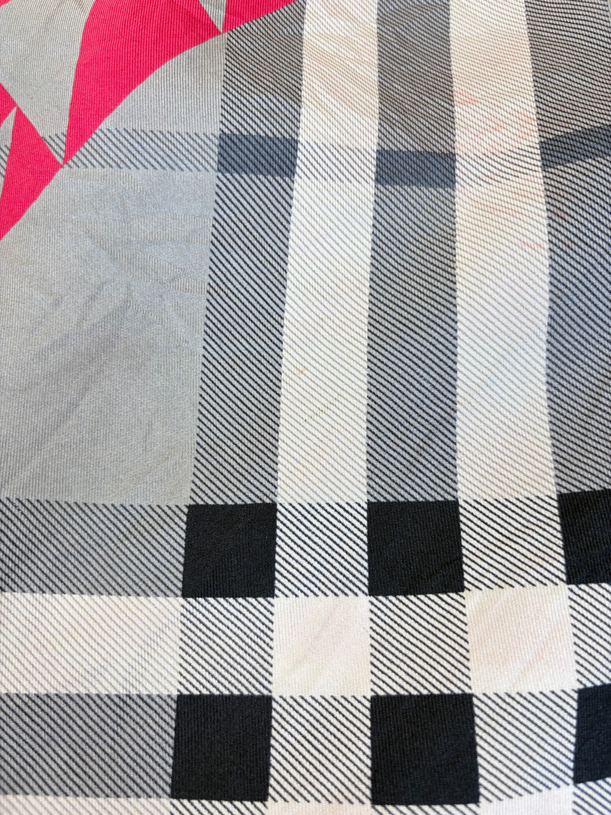 Burberry Multicolor Check Print Square Scarf