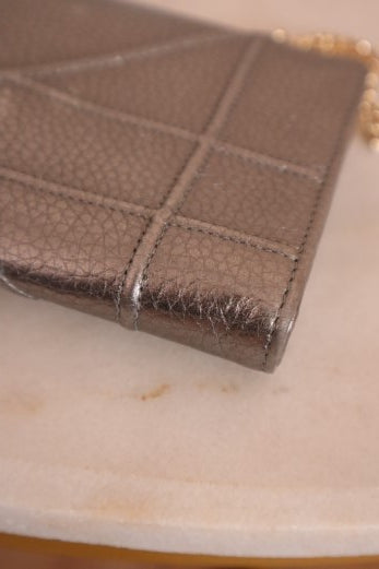 Christian Dior diorama silver metallic wallet on chain Bag-handbag-Christian Dior-The Closet Egypt