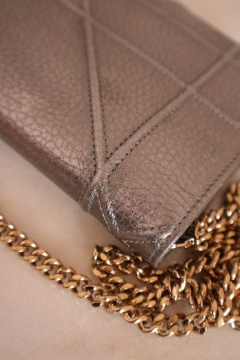 Christian Dior diorama silver metallic wallet on chain Bag-handbag-Christian Dior-The Closet Egypt