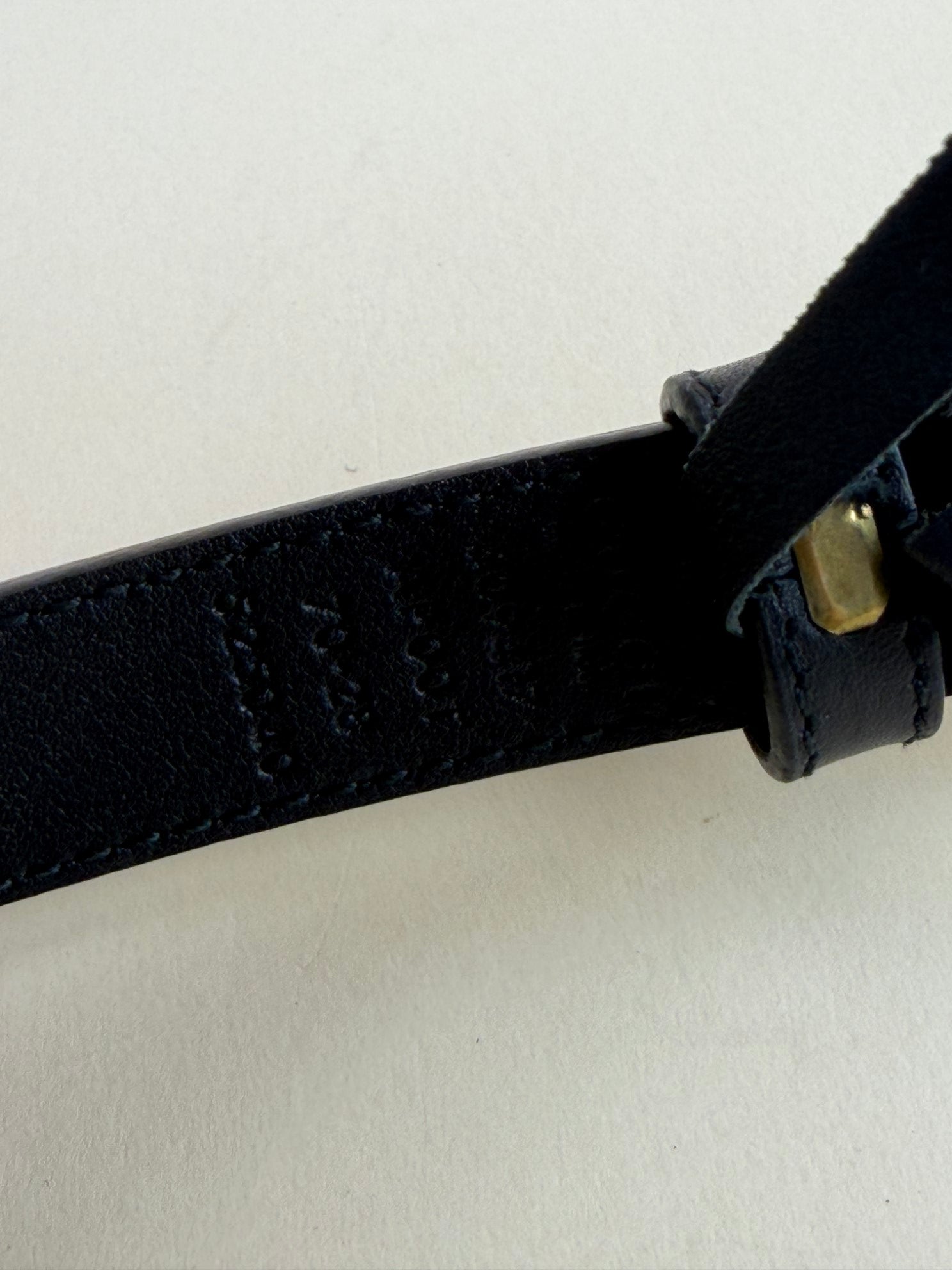 Gucci Black GG Marmont thin belt