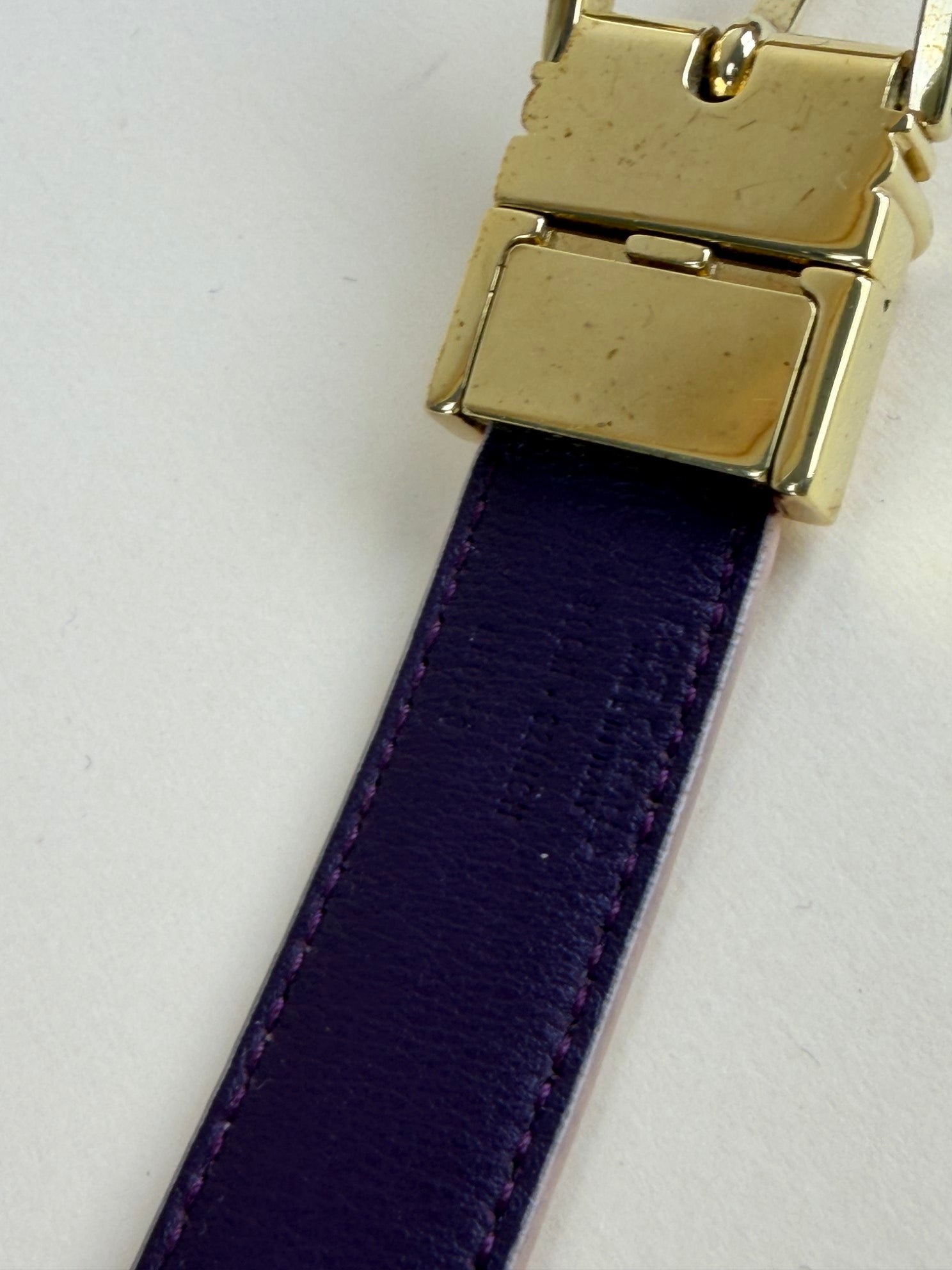 Dolce & Gabbana pink and purple reversible leather beltsize80cm