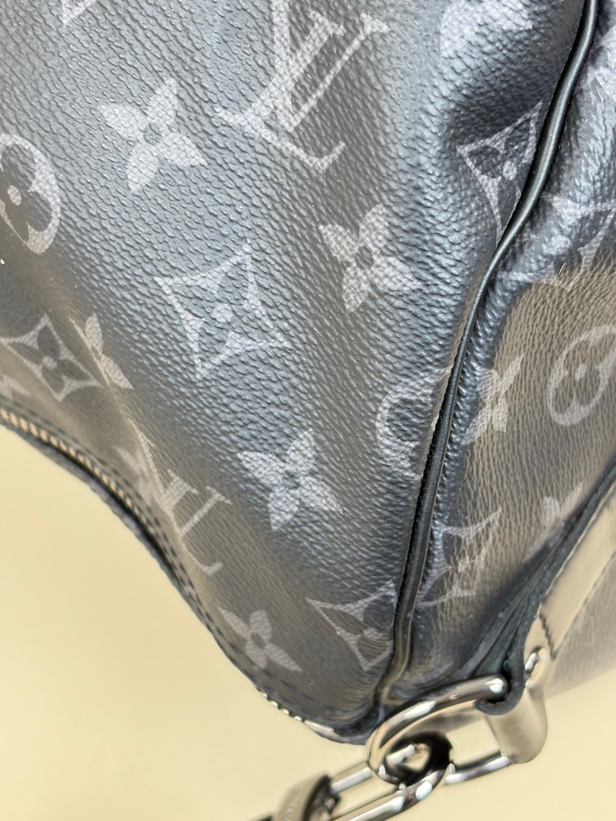 Louis Vuitton Monogram eclipse keepall bandoliered 55bag