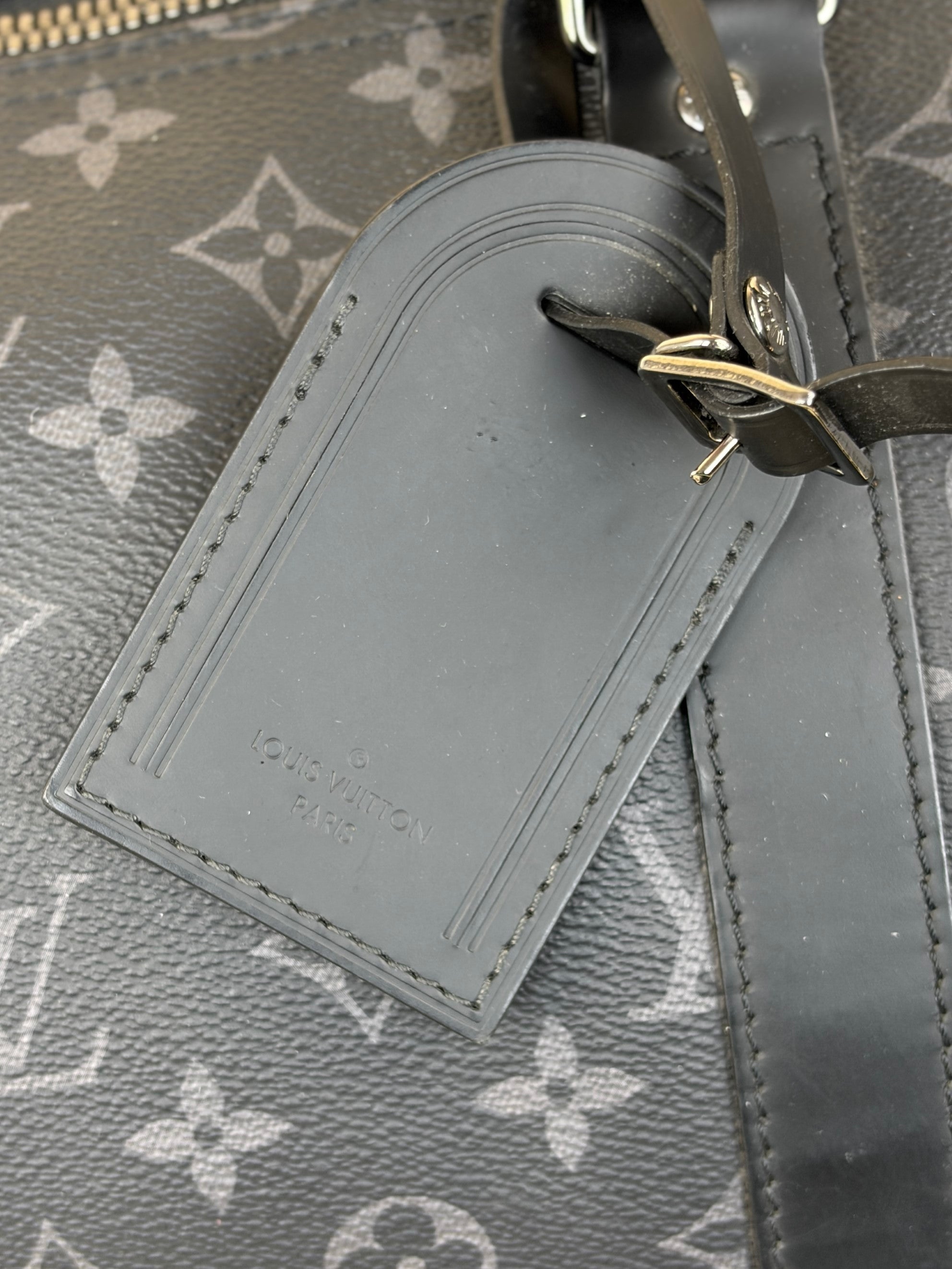 Louis Vuitton Monogram eclipse keepall bandoliered 55bag