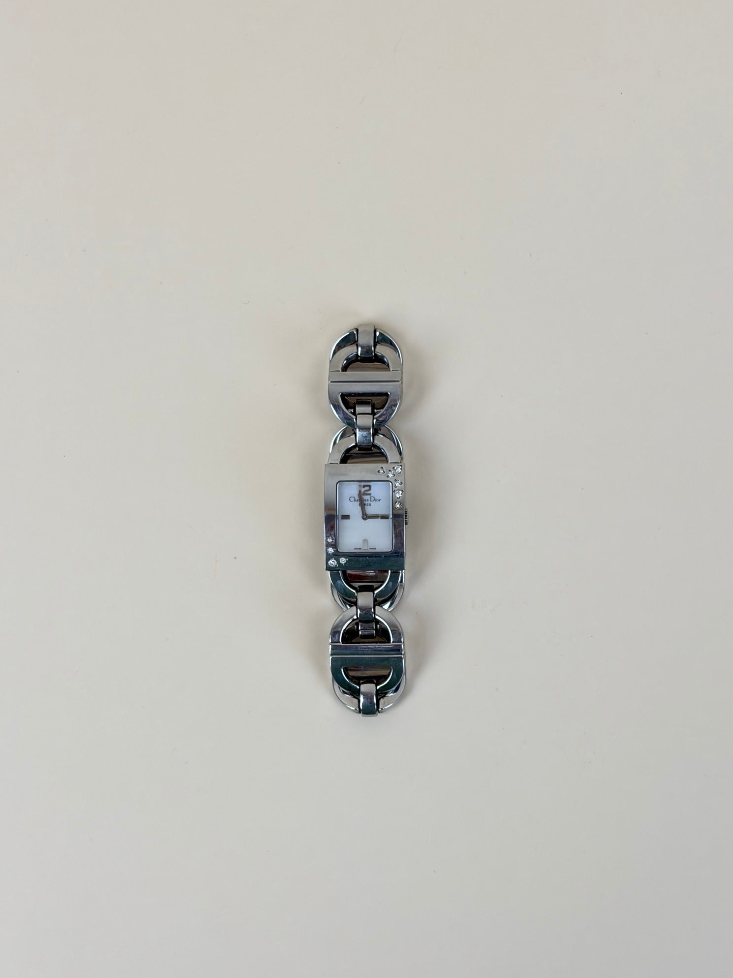 Christian Dior Silver Stainless Steel Diamond Malice Watch