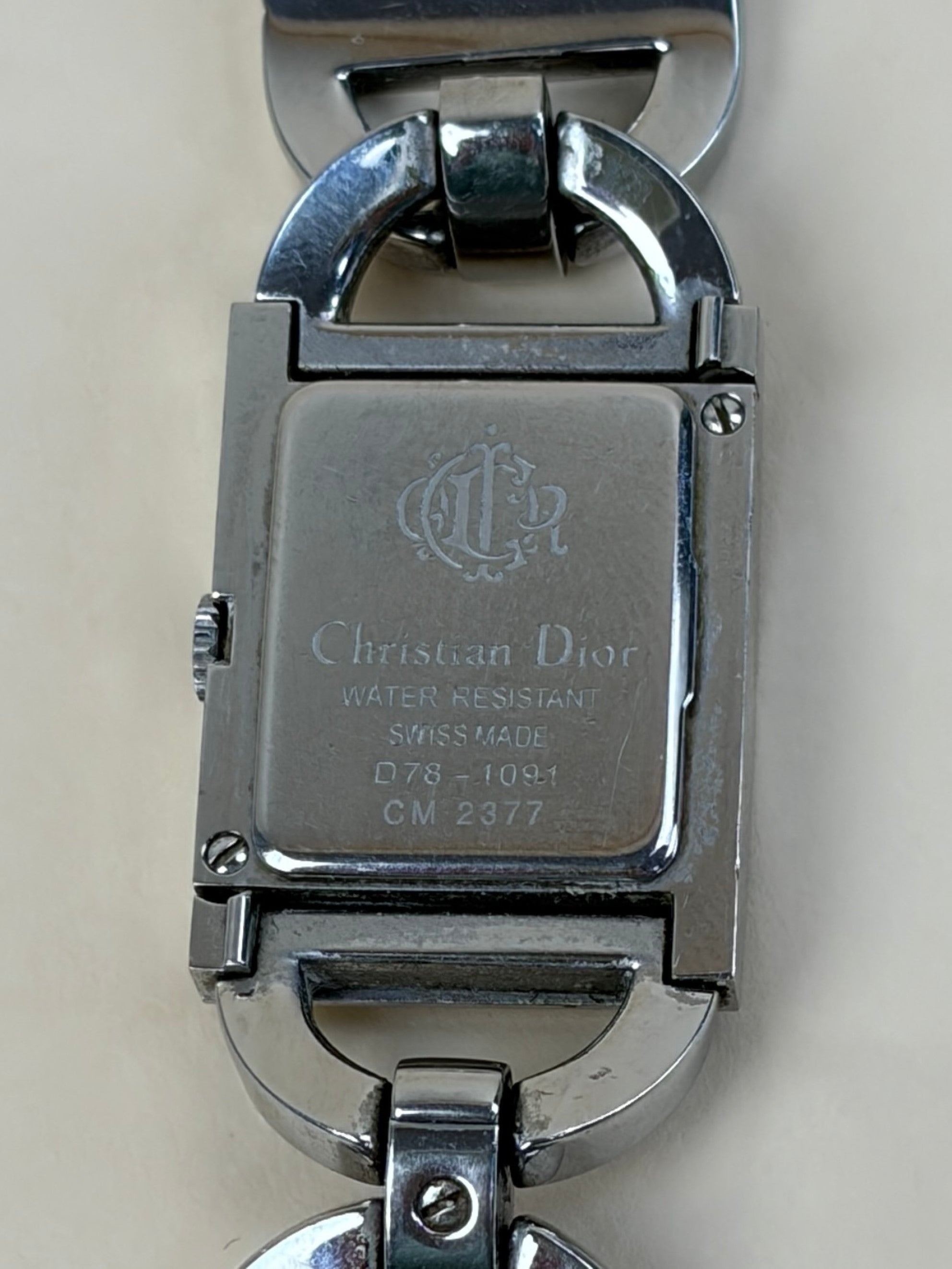 Christian Dior Silver Stainless Steel Diamond Malice Watch