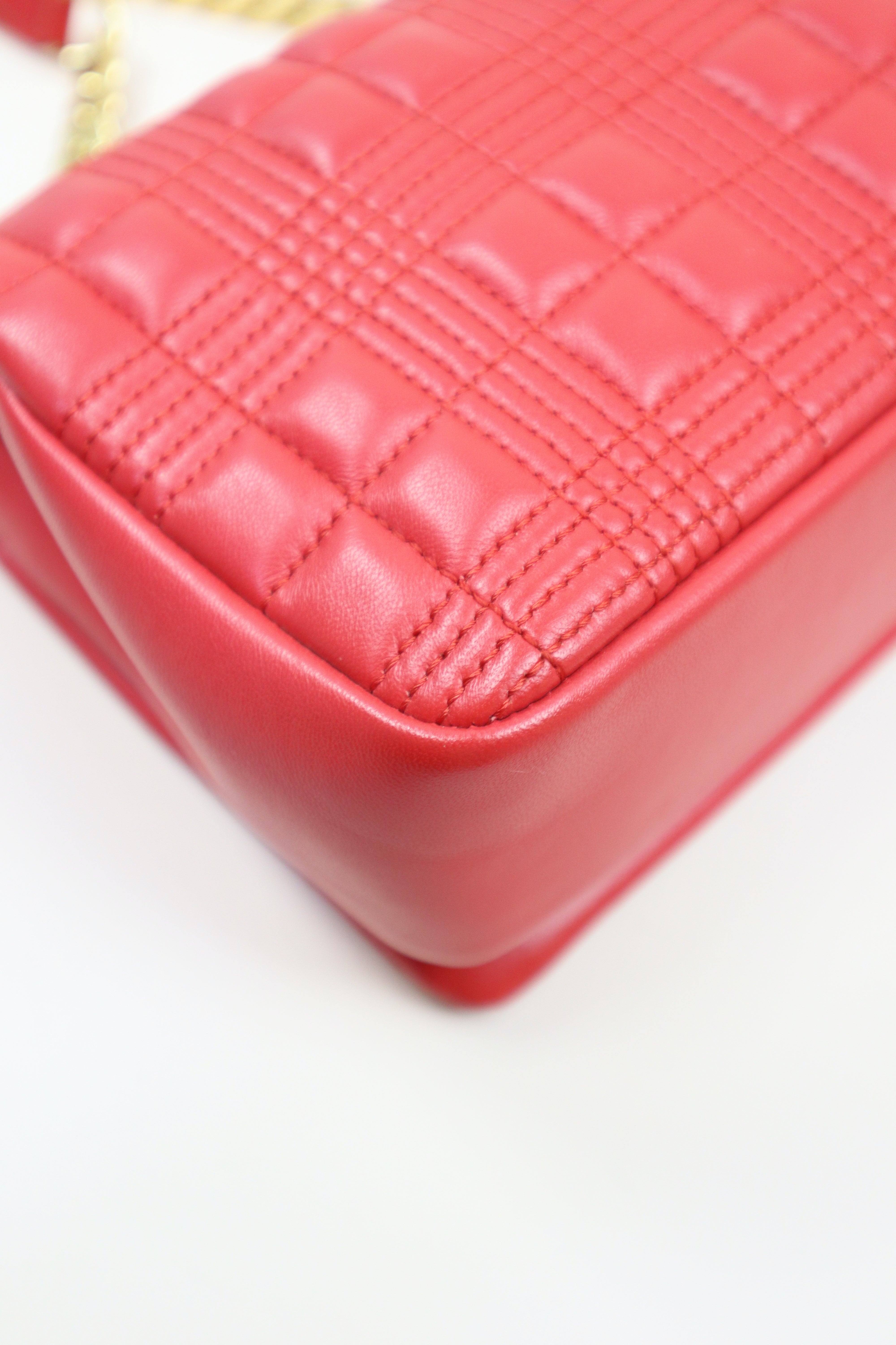 Burberry Red Small Lola Flap TB Shoulder Bag
