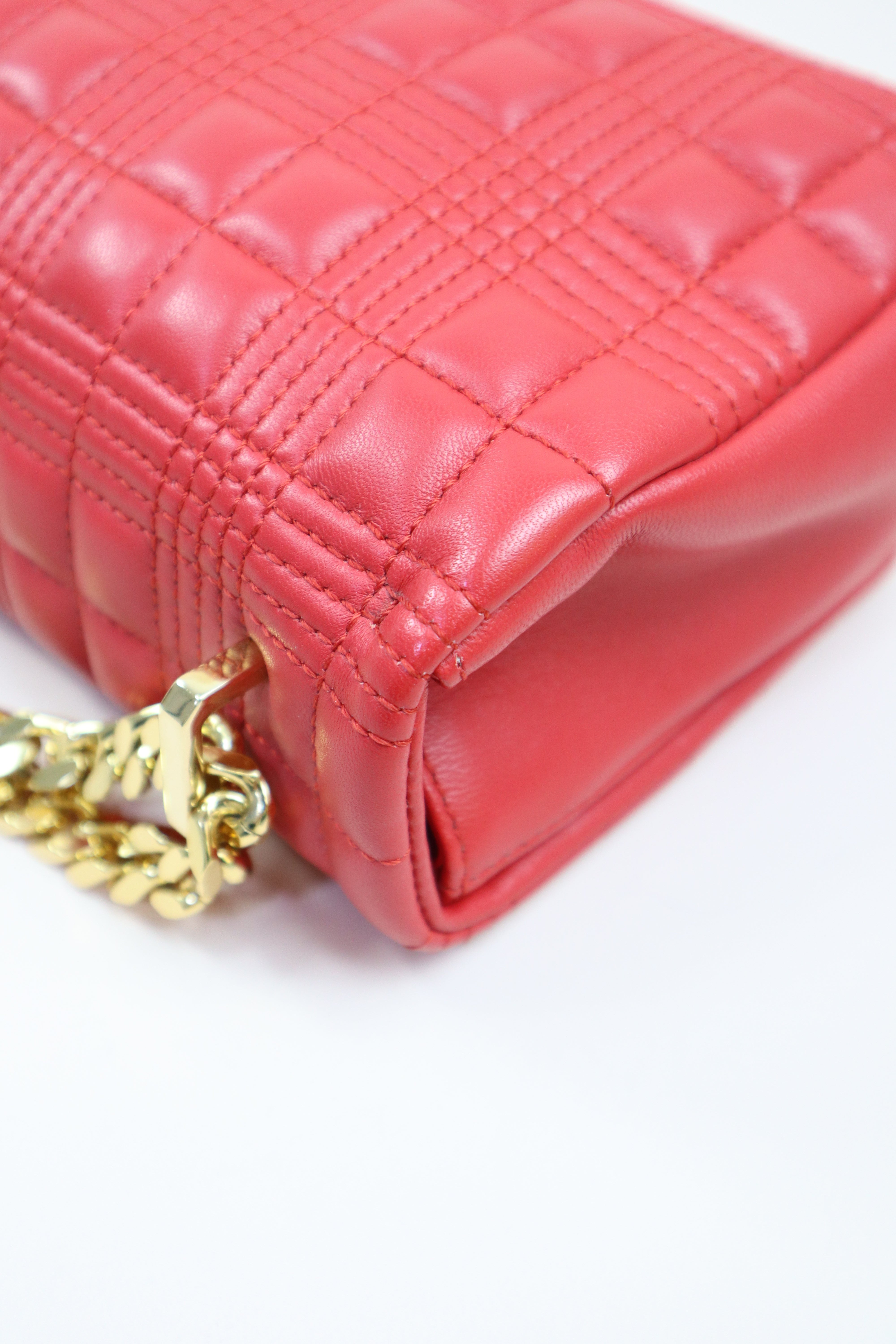 Burberry Red Small Lola Flap TB Shoulder Bag