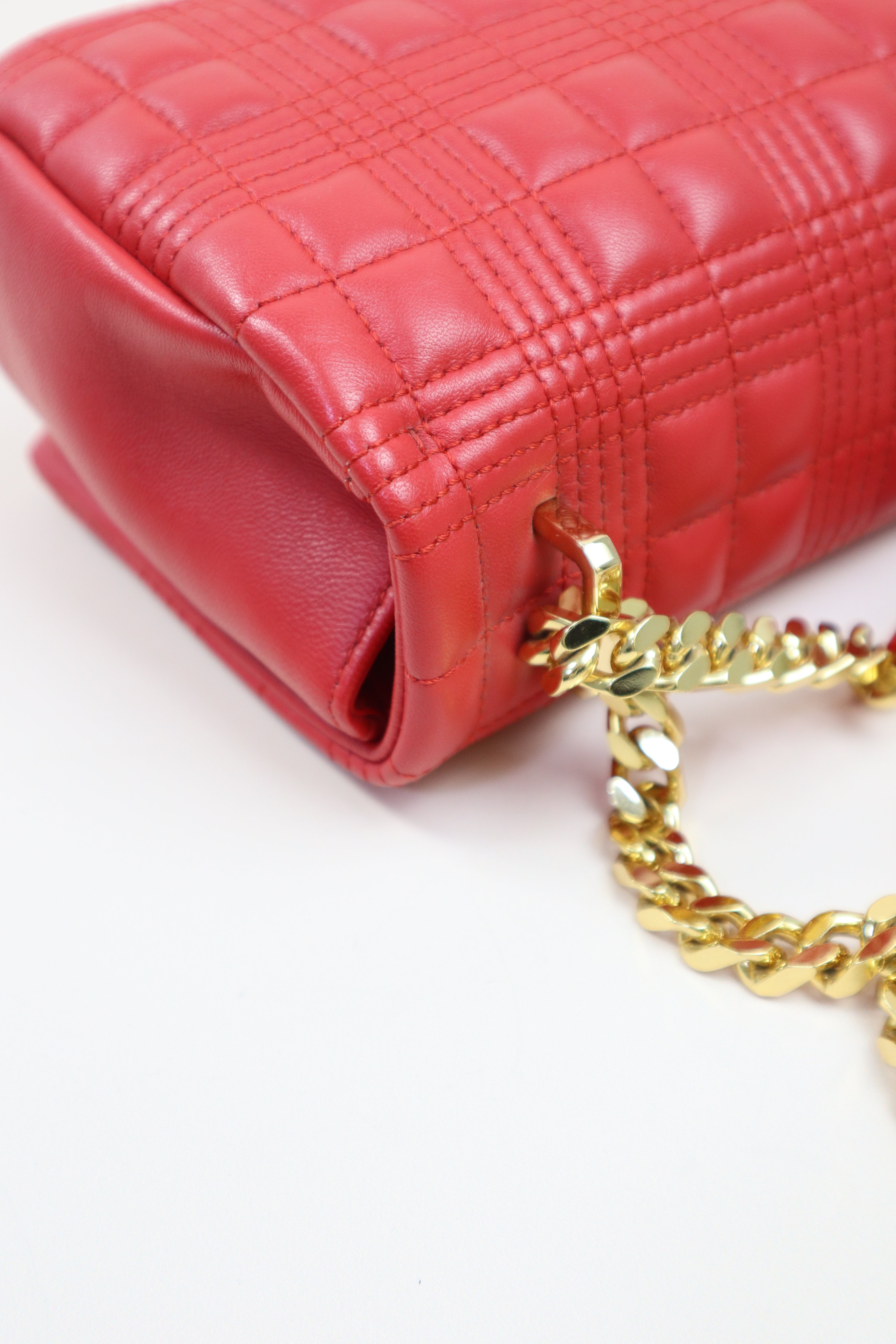 Burberry Red Small Lola Flap TB Shoulder Bag