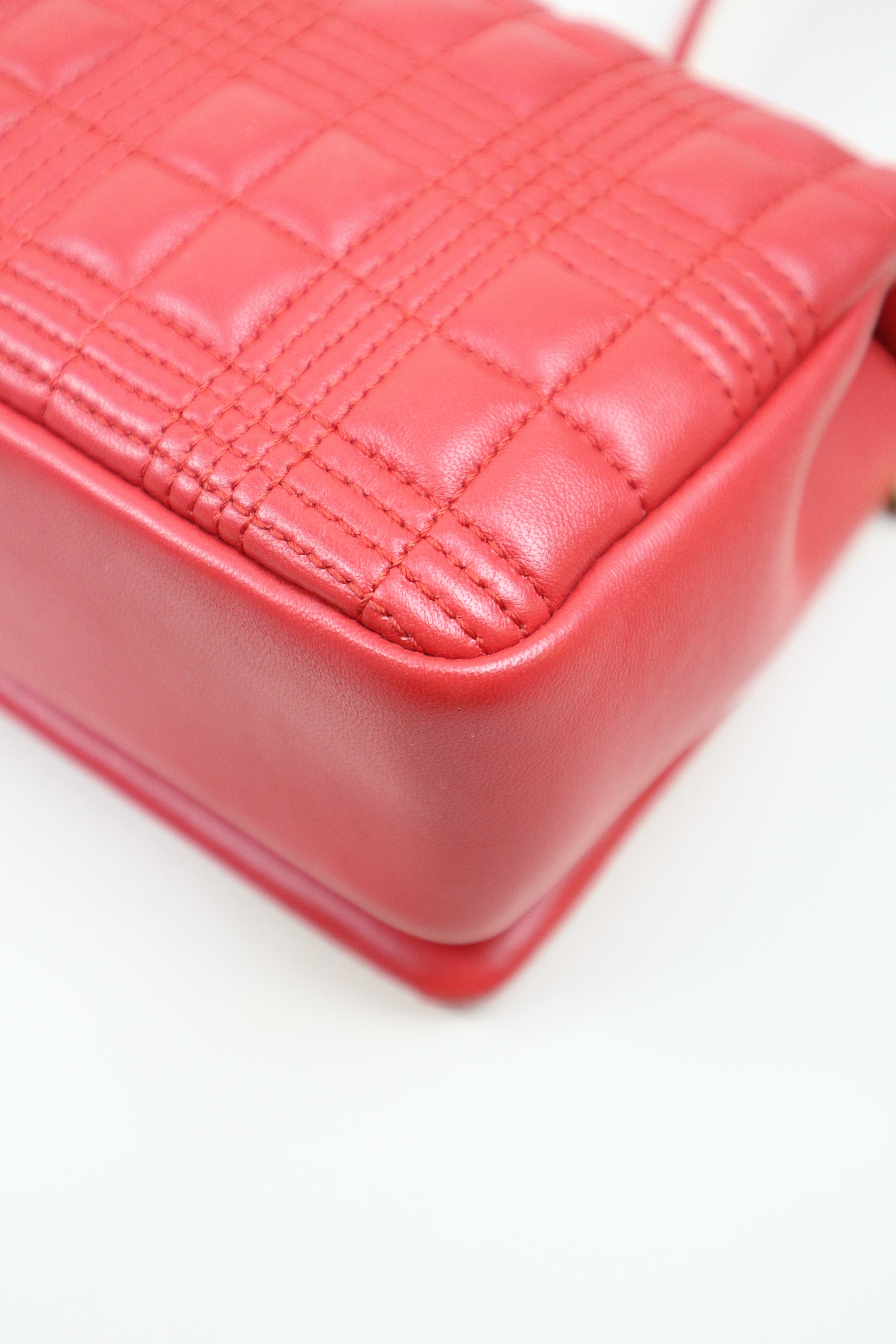 Burberry Red Small Lola Flap TB Shoulder Bag