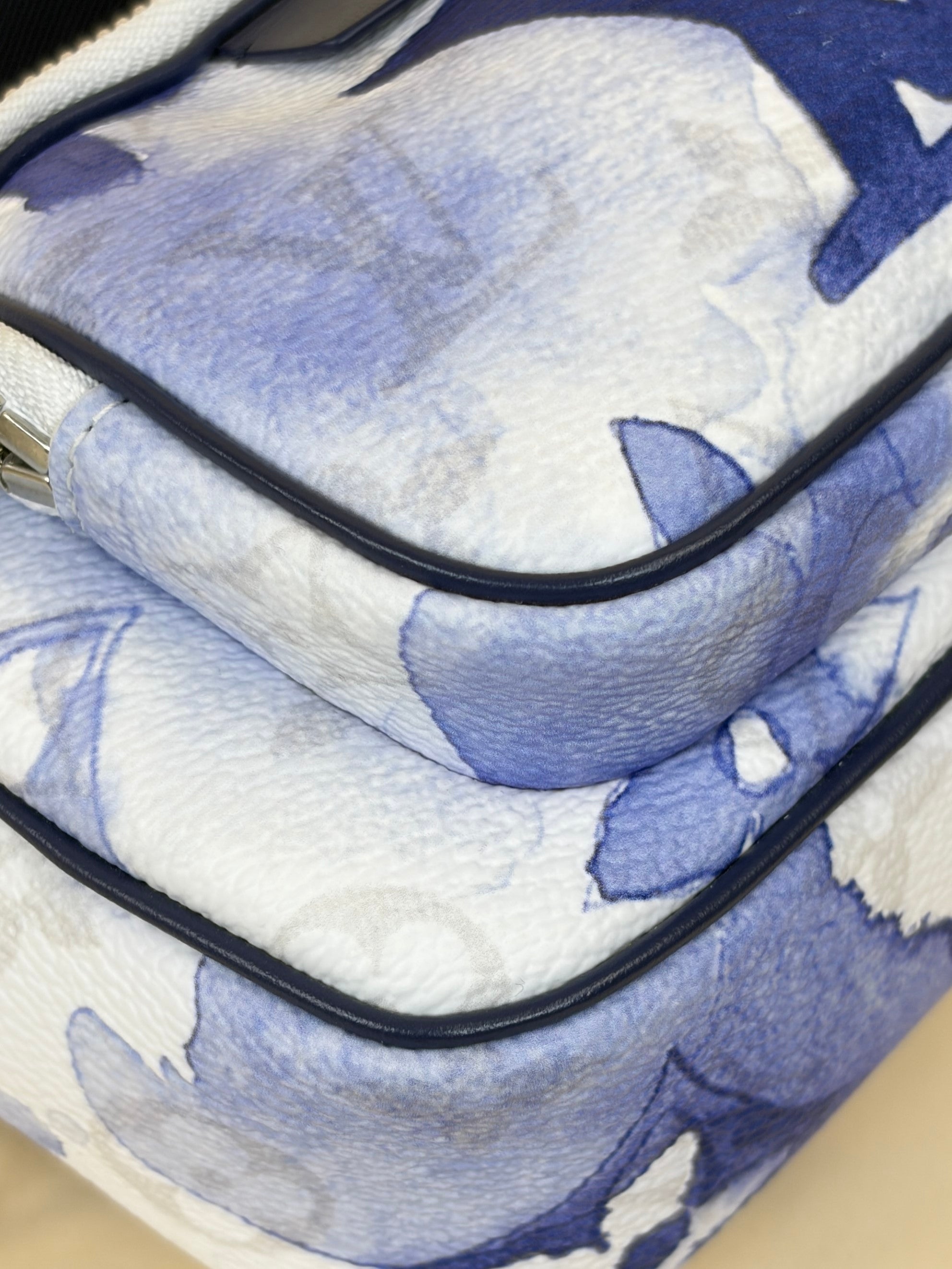 louis Vuitton blue monogram watercolor outdoor limited-edition pouch