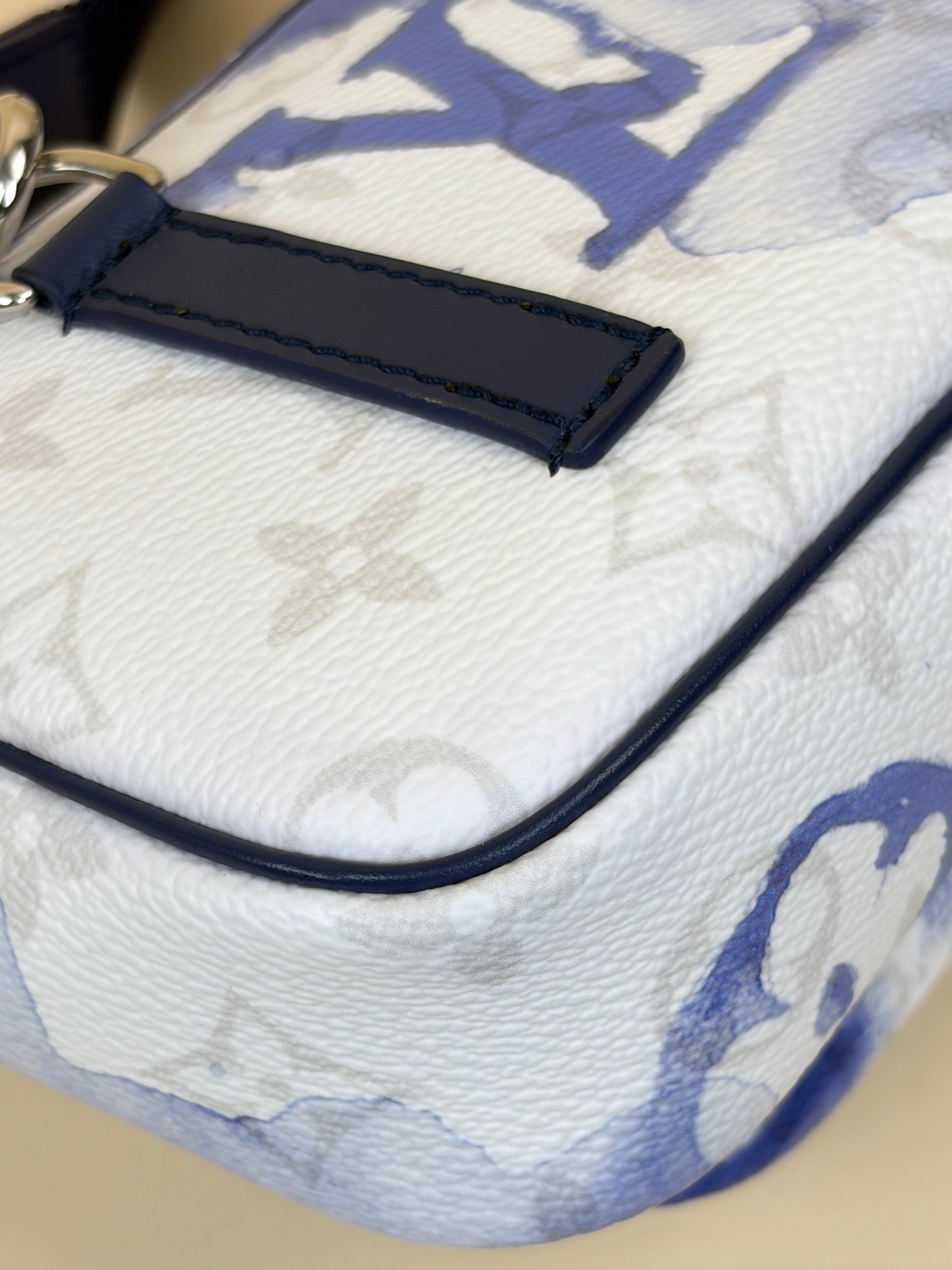 louis Vuitton blue monogram watercolor outdoor limited-edition pouch