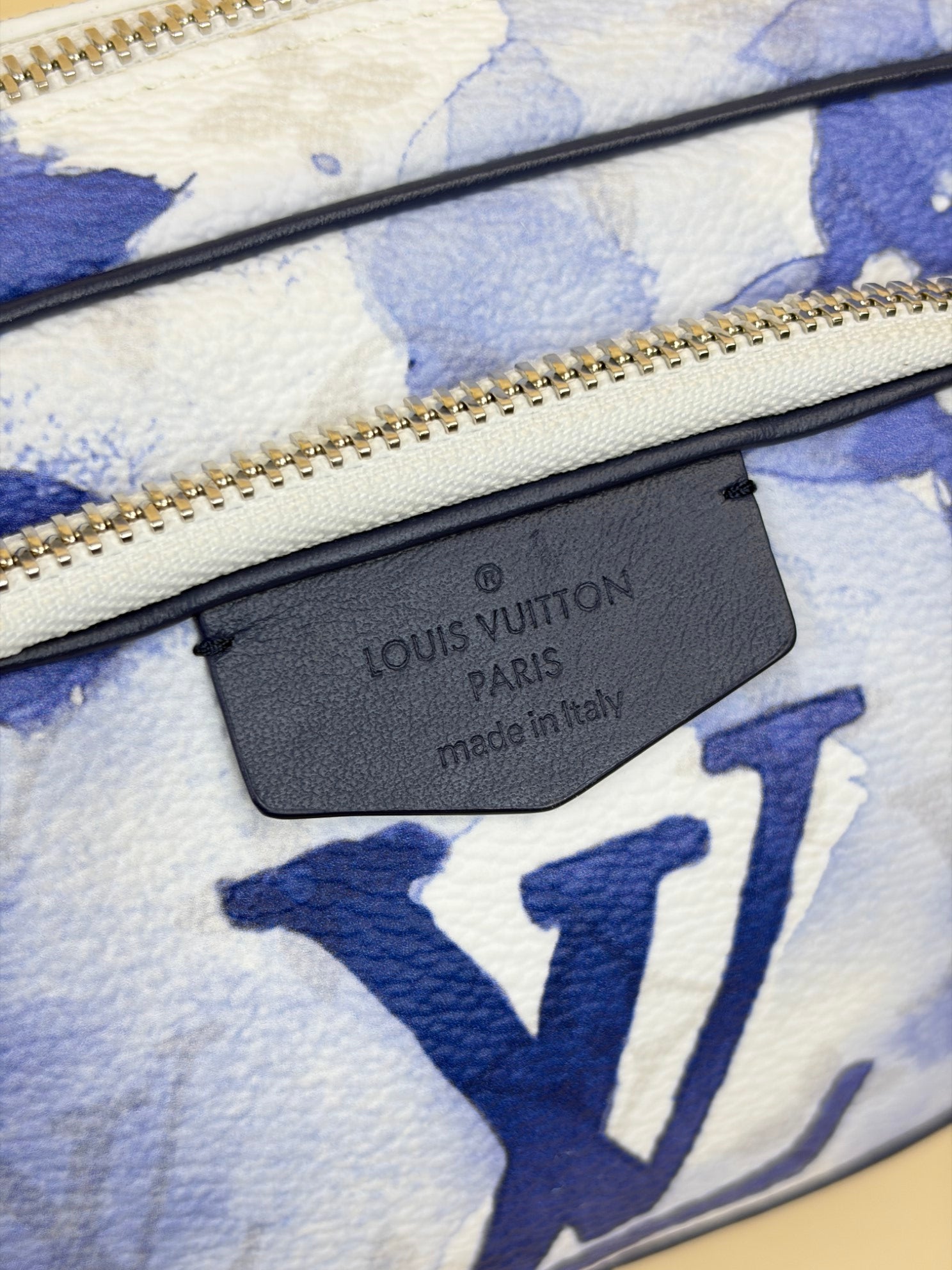 louis Vuitton blue monogram watercolor outdoor limited-edition pouch