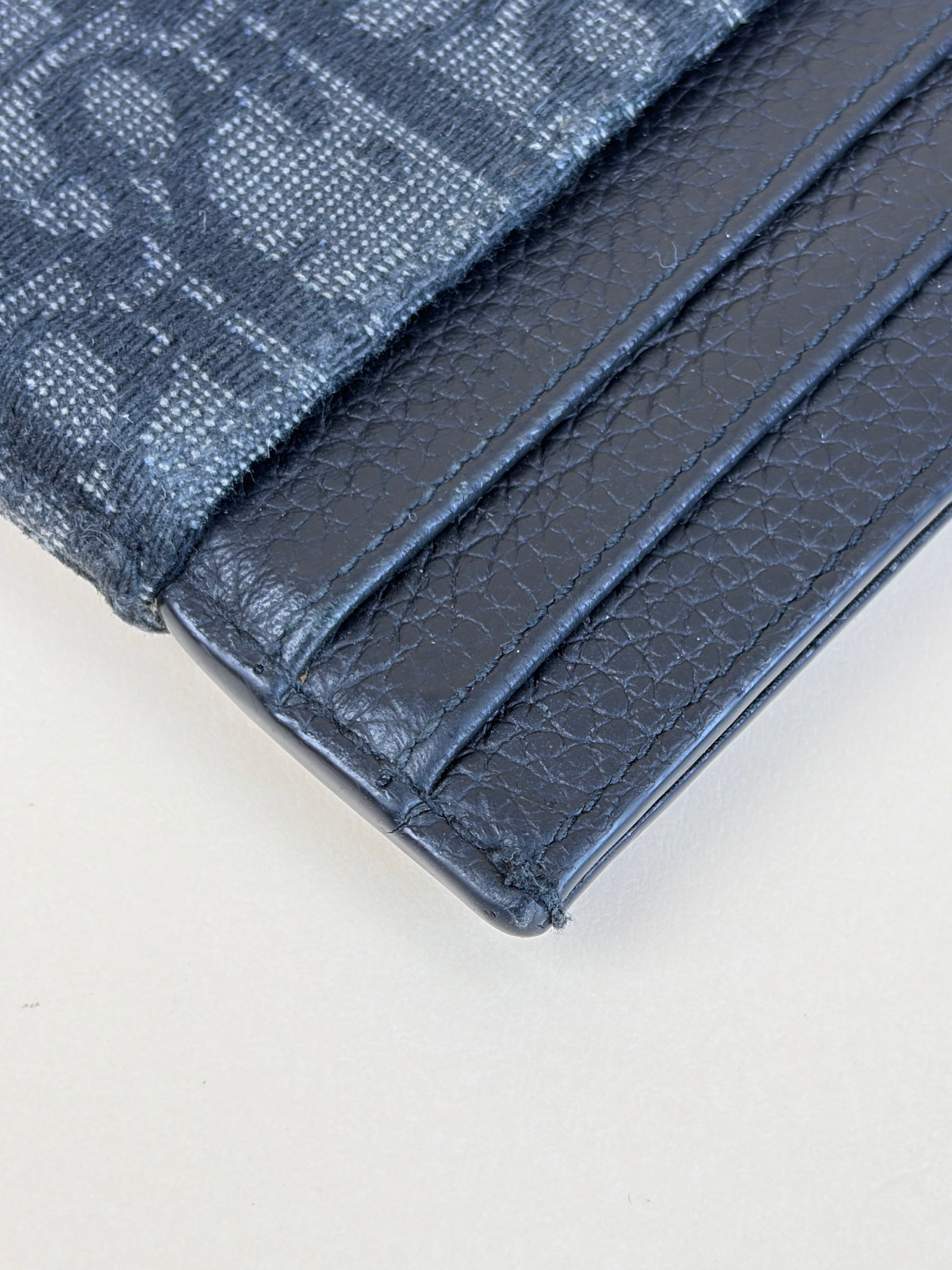 Christian Dior Black Oblique Jacquard Card Holder