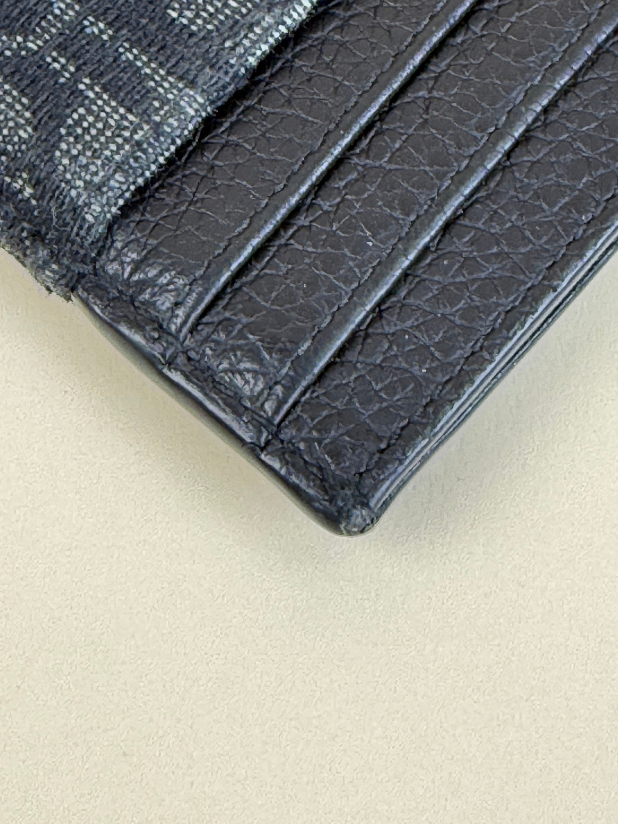 Christian Dior Black Oblique Jacquard Card Holder