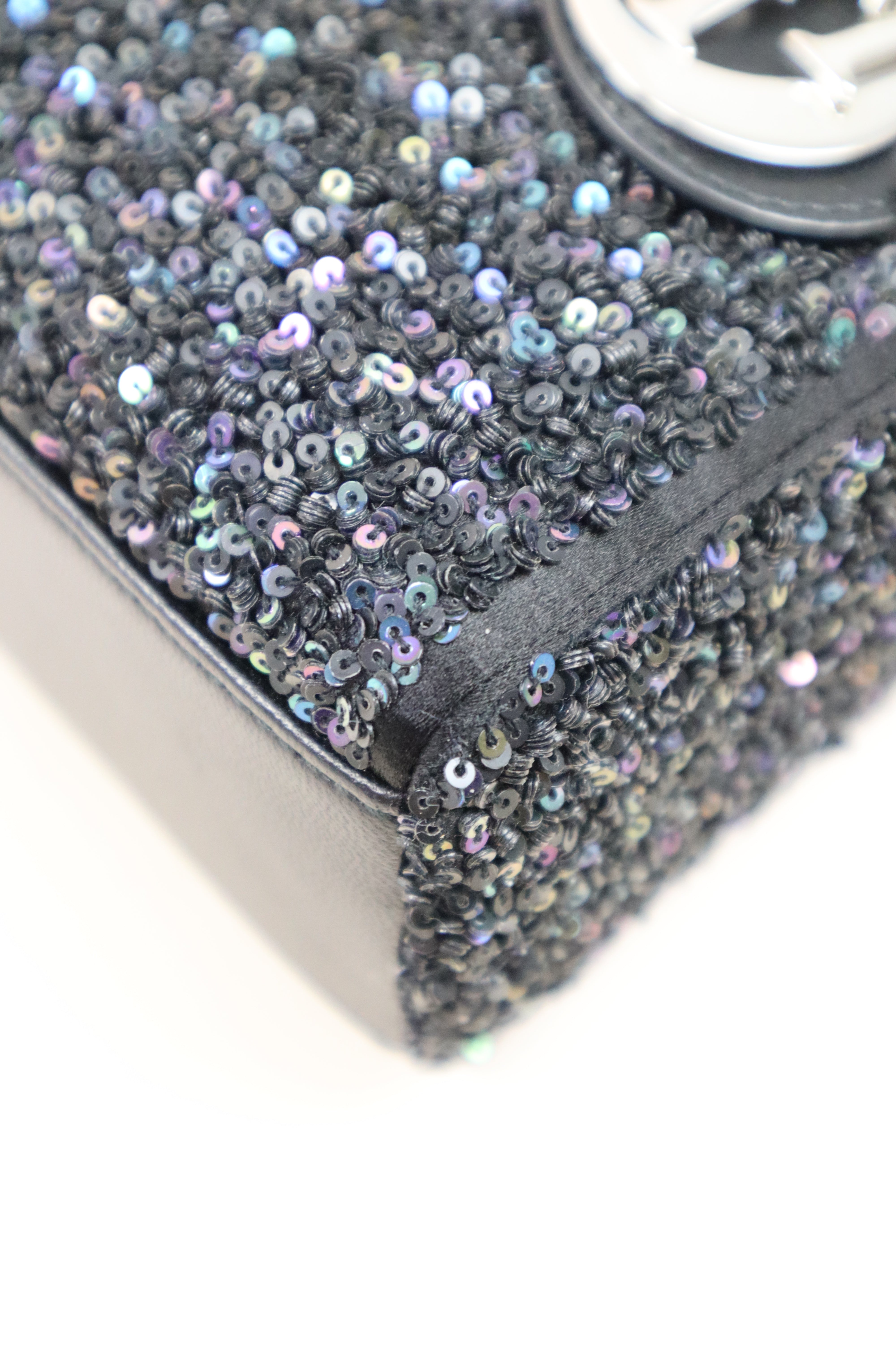 Christian Dior Bicolor Mini Strass-Embroidered Tote Bag