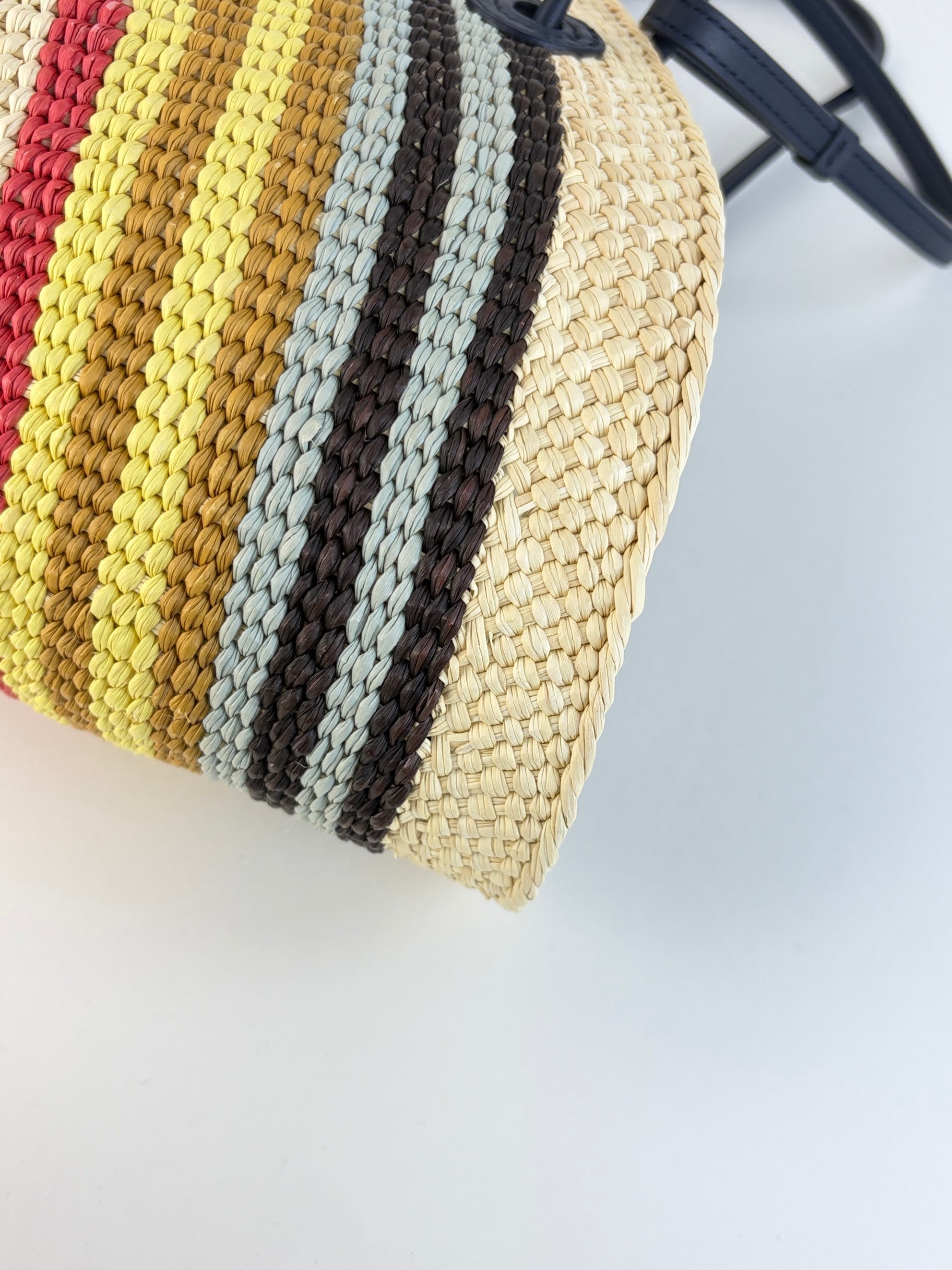 Loewe euro medium anagram raffia basket bag