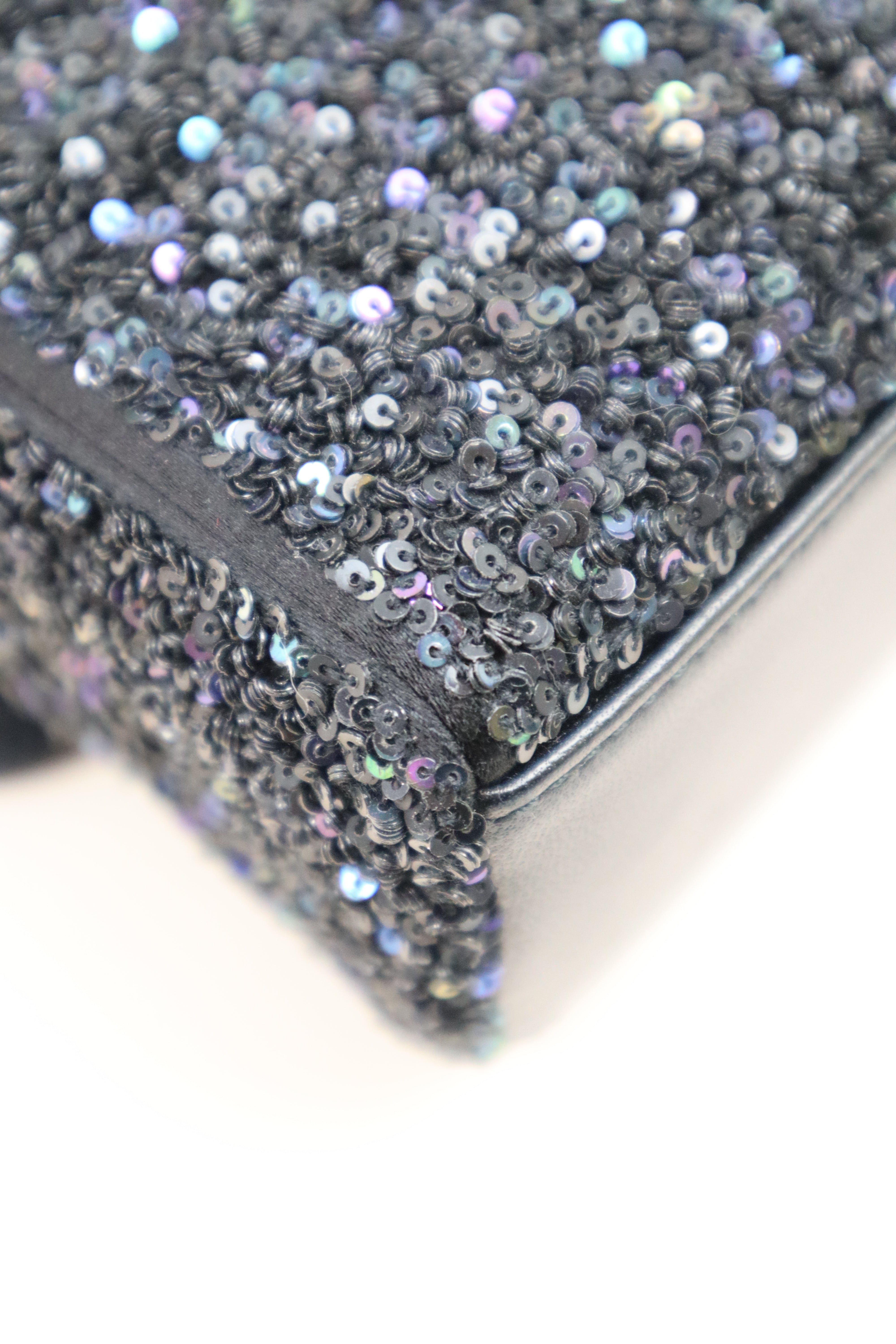 Christian Dior Bicolor Mini Strass-Embroidered Tote Bag