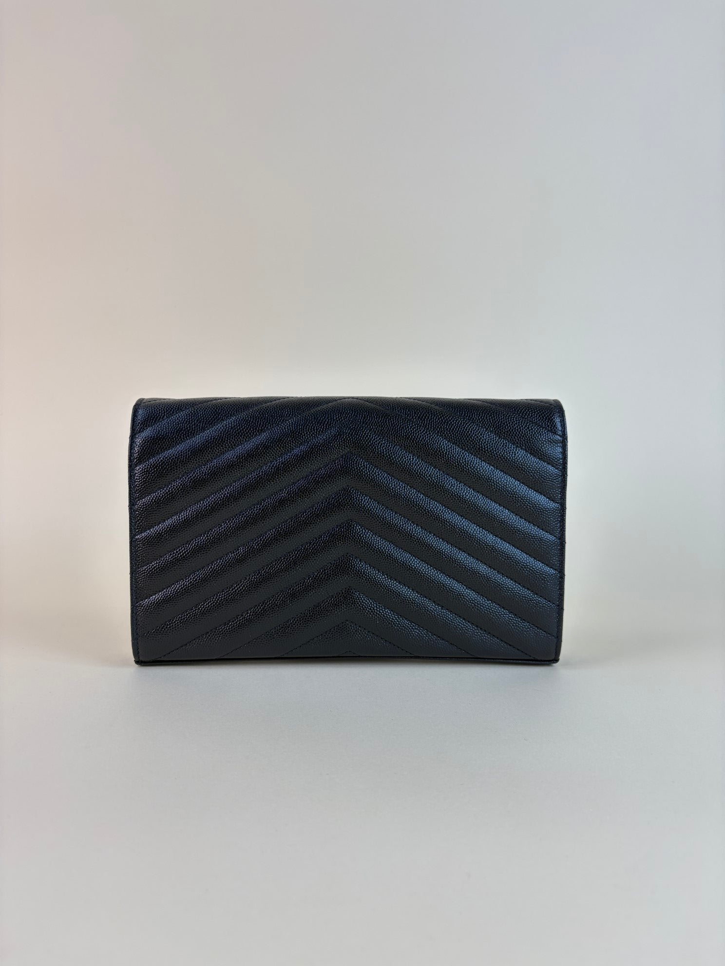 YSL Black Cassandre Wallet on Chain