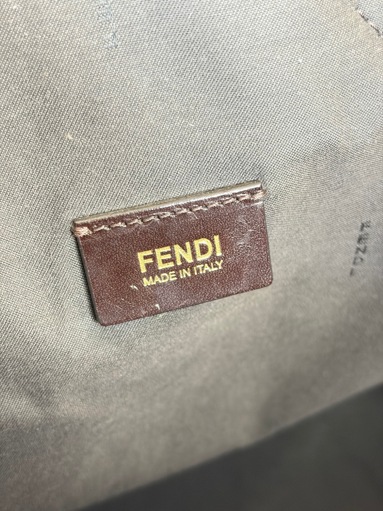 Fendi tobacco Zucca ff print canvas shopping tote bag