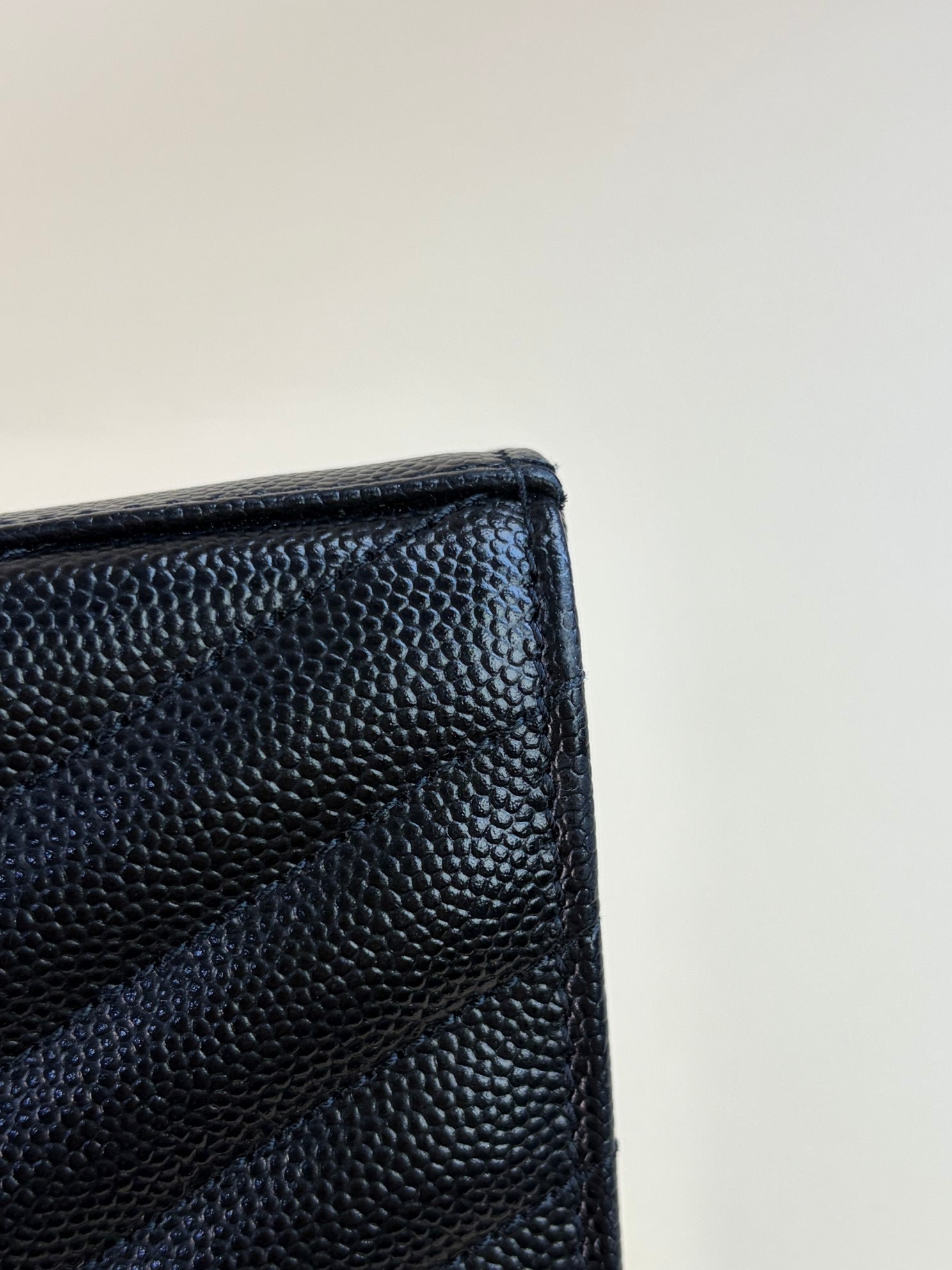 YSL Black Cassandre Wallet on Chain