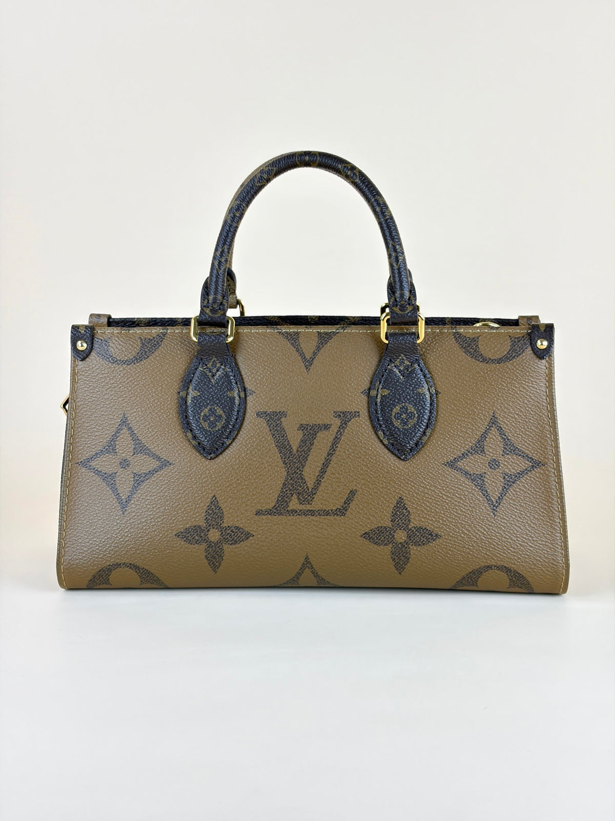 Louis Vuitton monogram reverse canvas on the go east-west tote bag