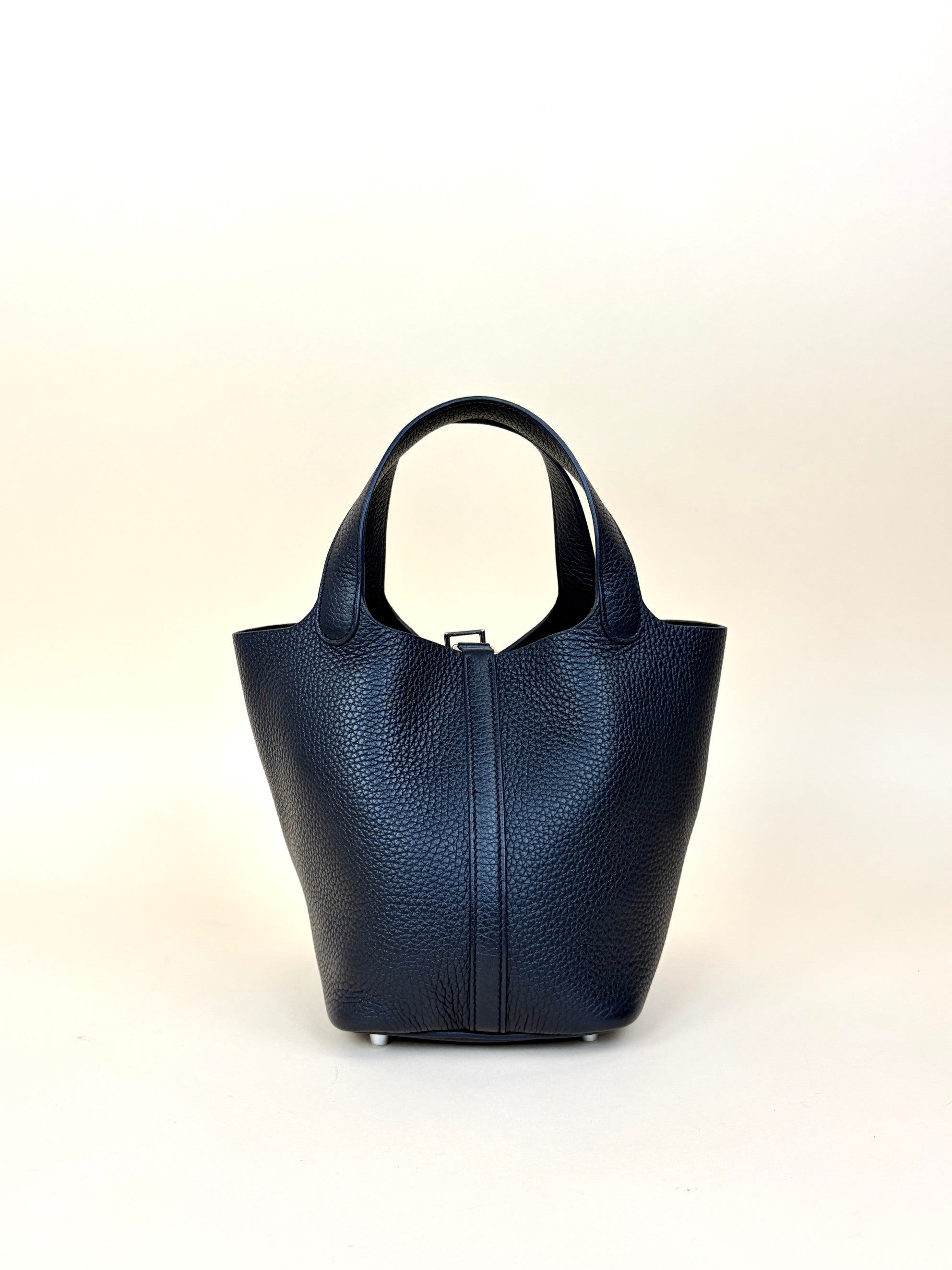 Hermes picotin lock 18 clemence leather noir