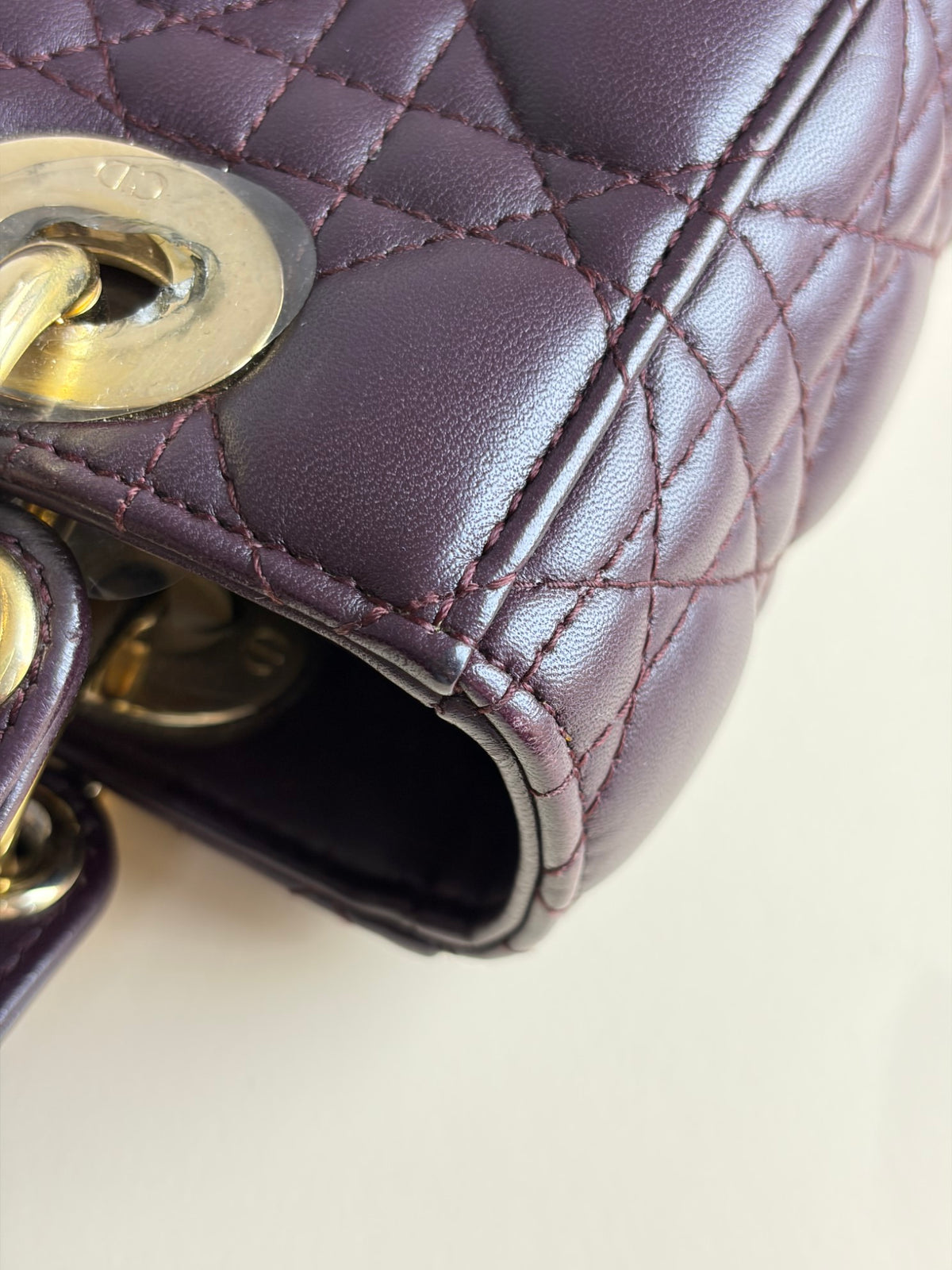 Christian Dior burgundy lady Dior small