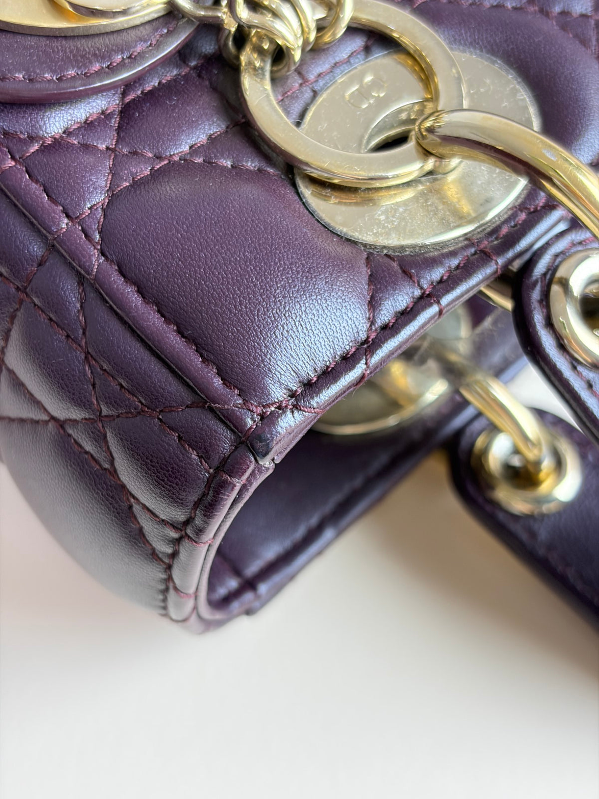 Christian Dior burgundy lady Dior small