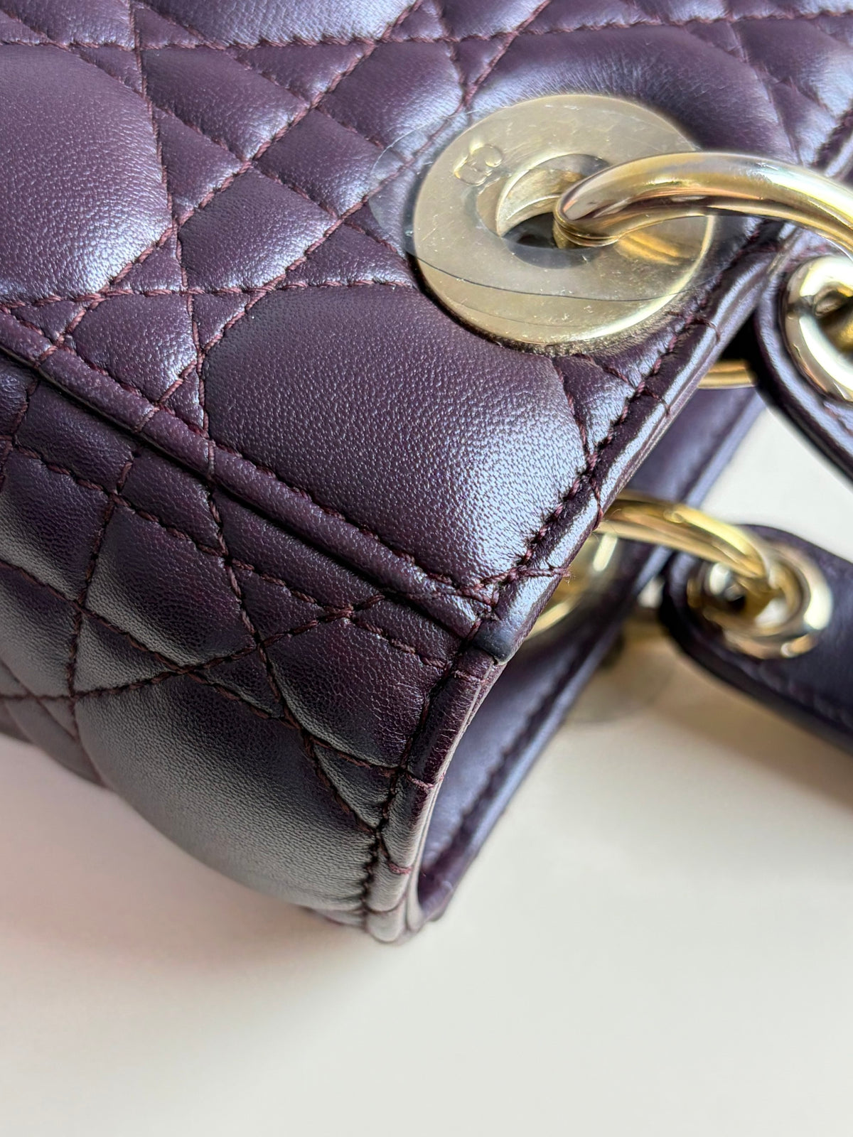 Christian Dior burgundy lady Dior small