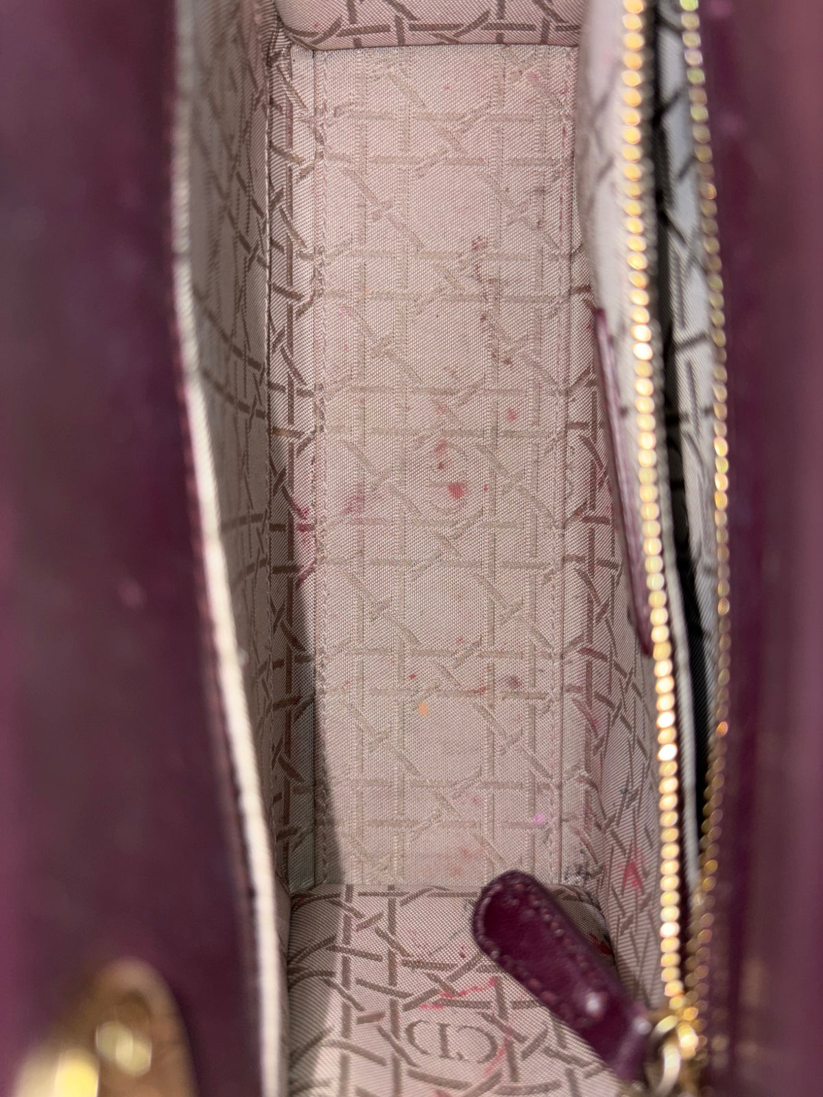 Christian Dior burgundy lady Dior small