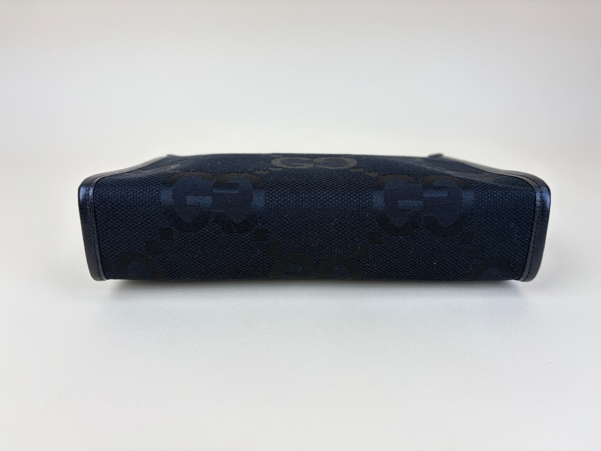 Gucci Black Jumbo GG Unisex Pouch