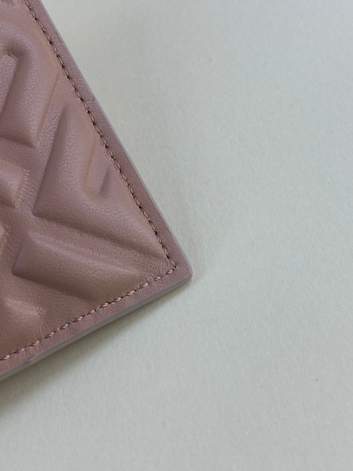 Fendi Pink Baguette FF Motif Card Holder