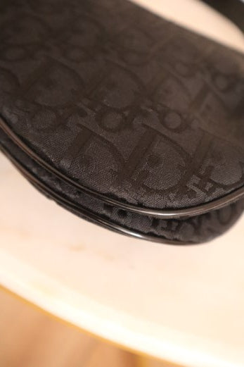 Christian Dior Black Oblique Jacquard Saddle Bag-handbag-Christian Dior-The Closet Egypt