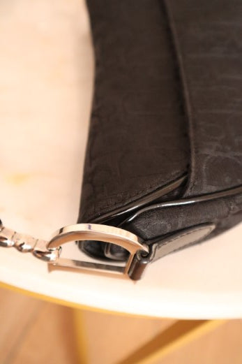 Christian Dior Black Oblique Jacquard Saddle Bag-handbag-Christian Dior-The Closet Egypt