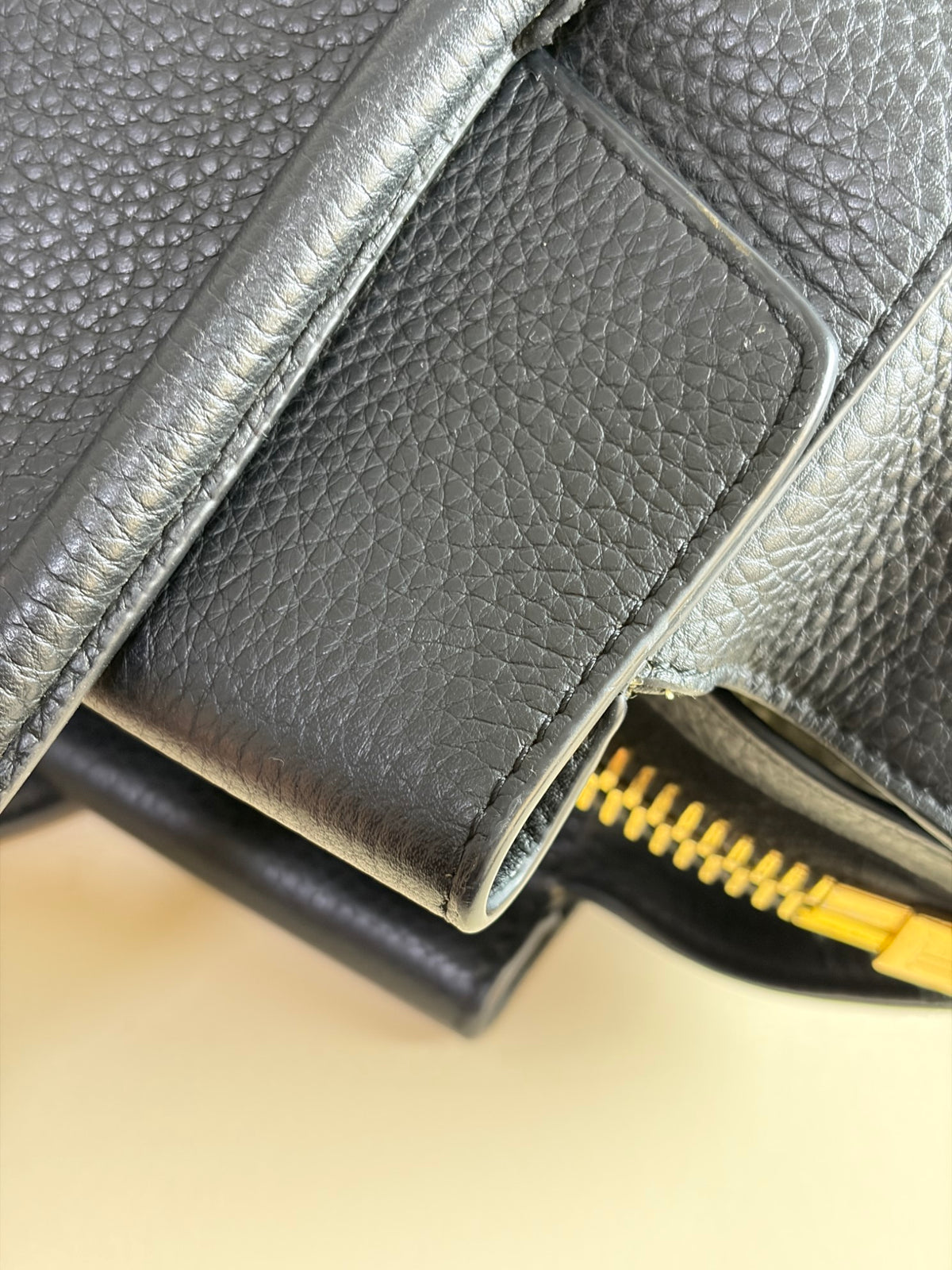 Tom Ford black leather turn-lock Natalia tote bag
