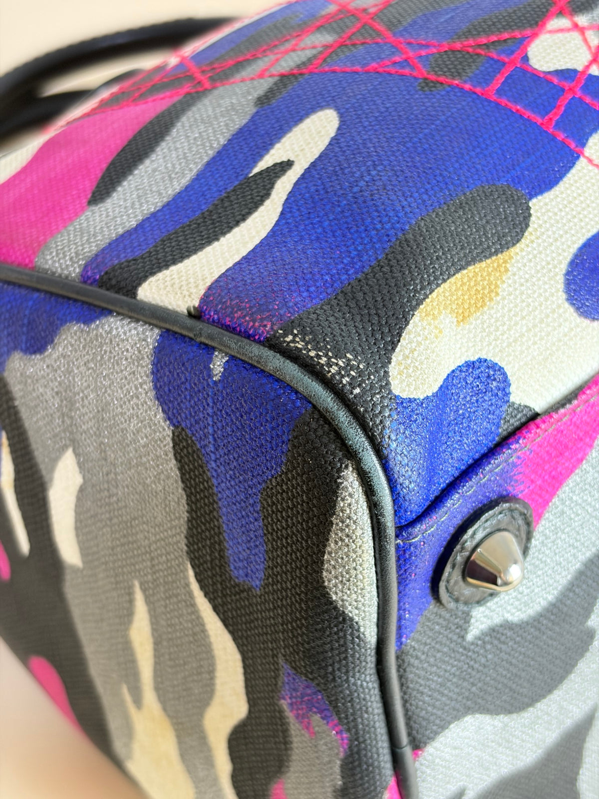 Louis Vuitton multicolor camouflage canvas Anselm Rayle Boston bag