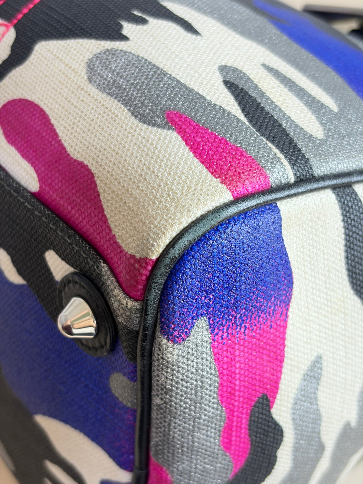 Louis Vuitton multicolor camouflage canvas Anselm Rayle Boston bag