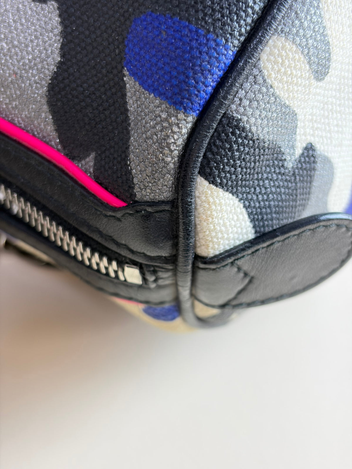 Louis Vuitton multicolor camouflage canvas Anselm Rayle Boston bag