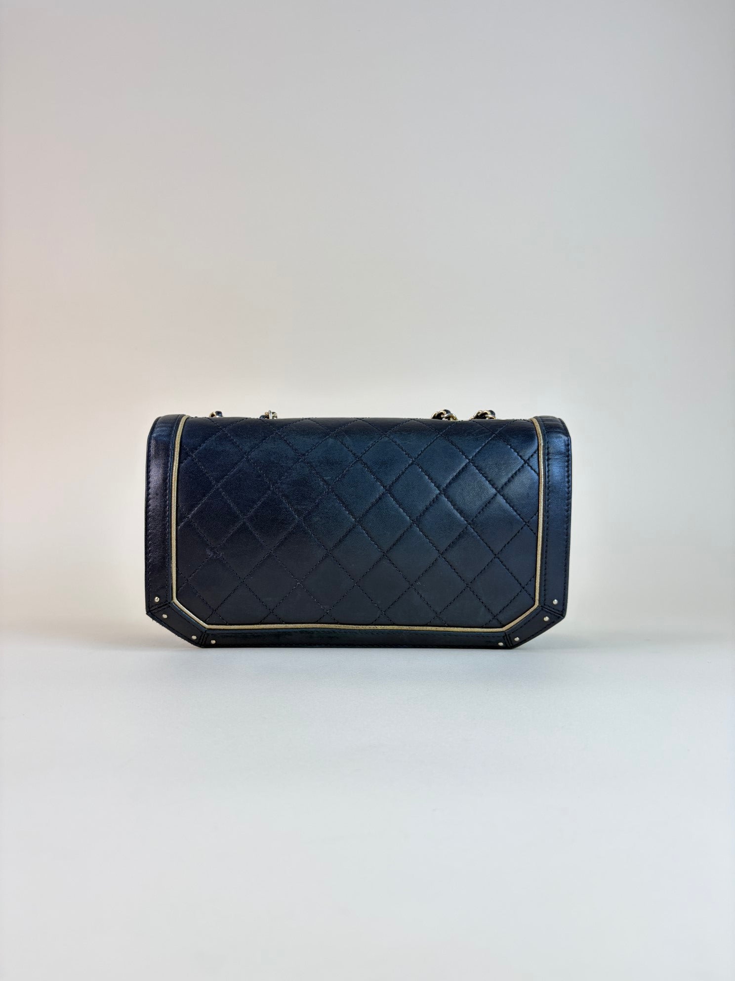 Chanel Black Octagon CC Clasp Flap Bag