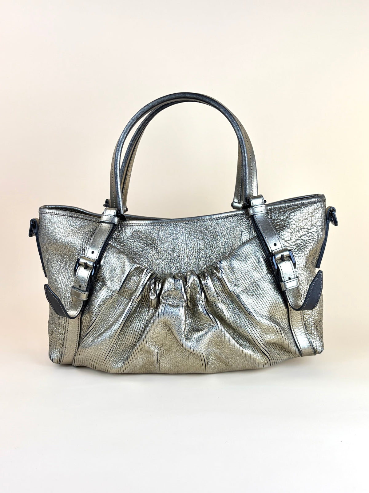 Burberry prorsum gold metallic shoulder bag