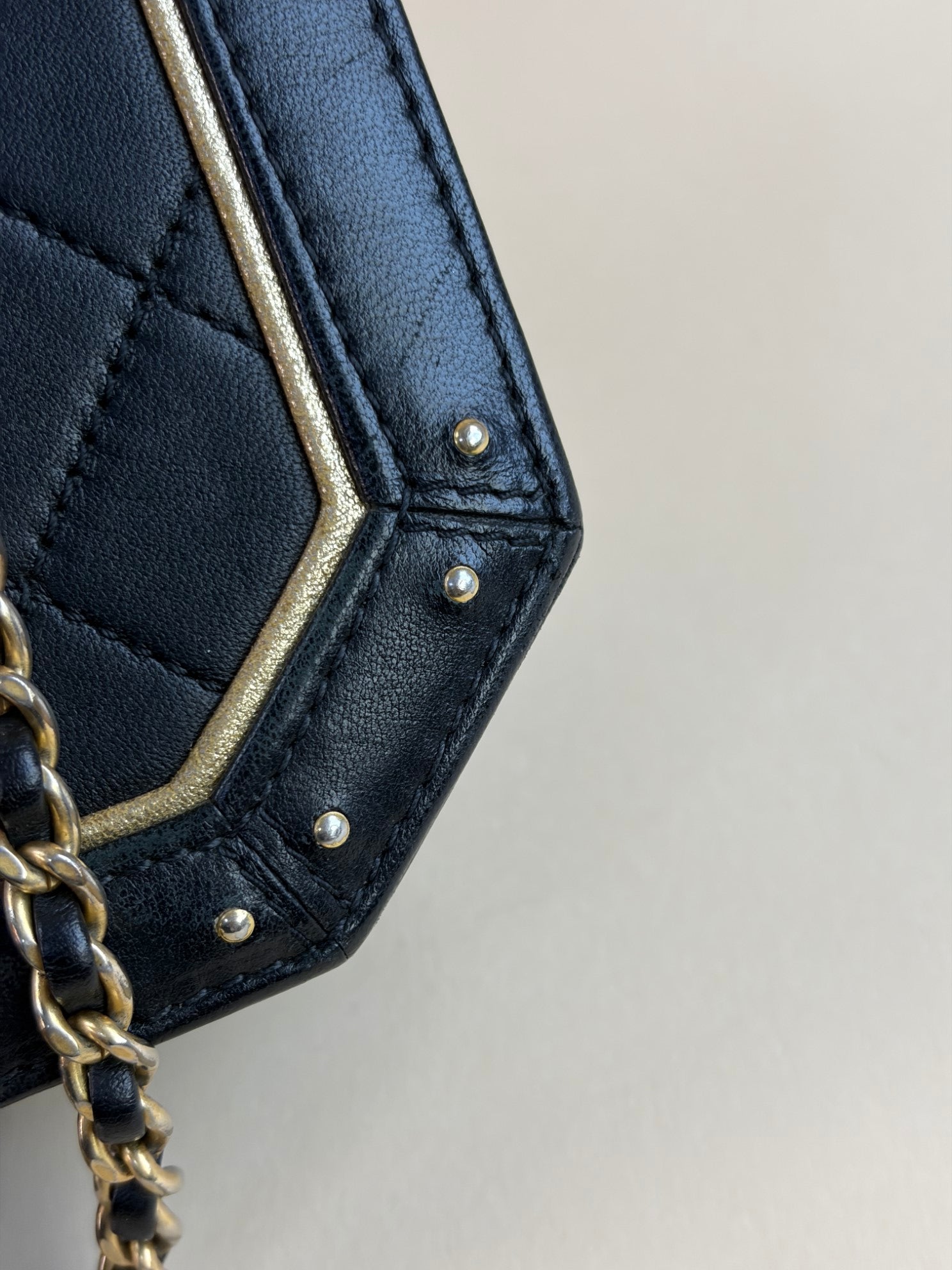 Chanel Black Octagon CC Clasp Flap Bag