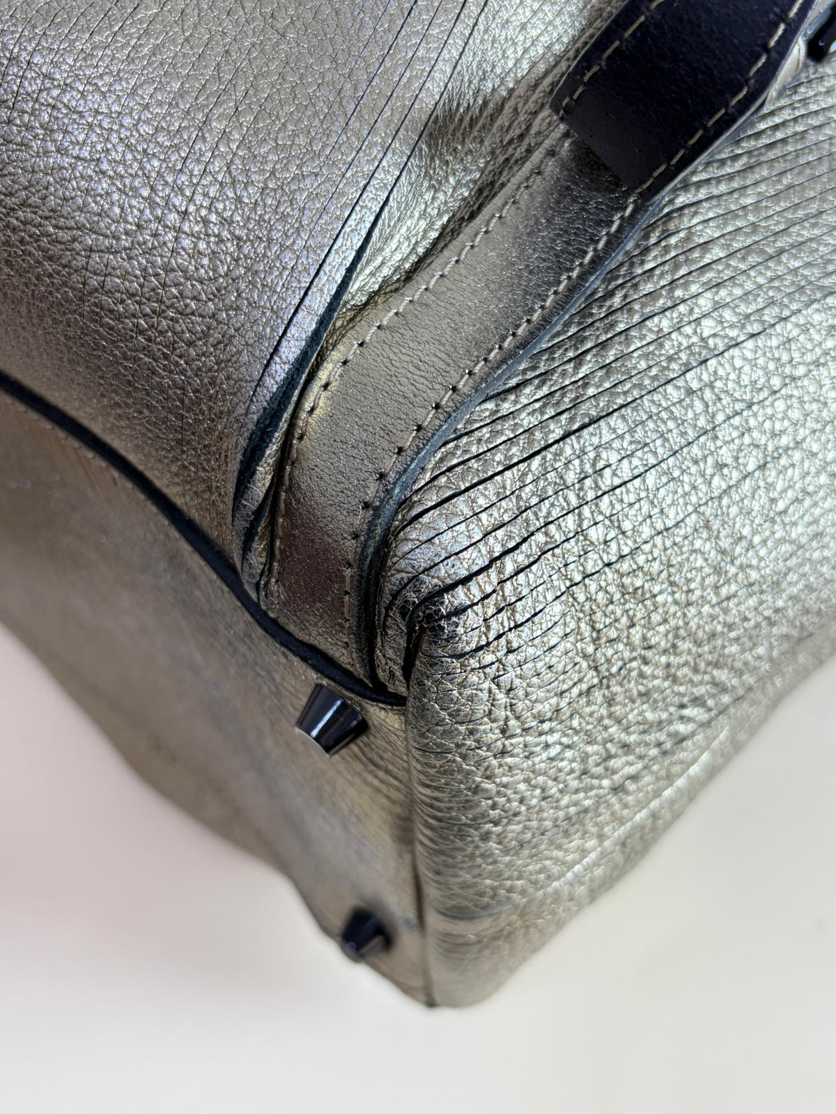 Burberry prorsum gold metallic shoulder bag