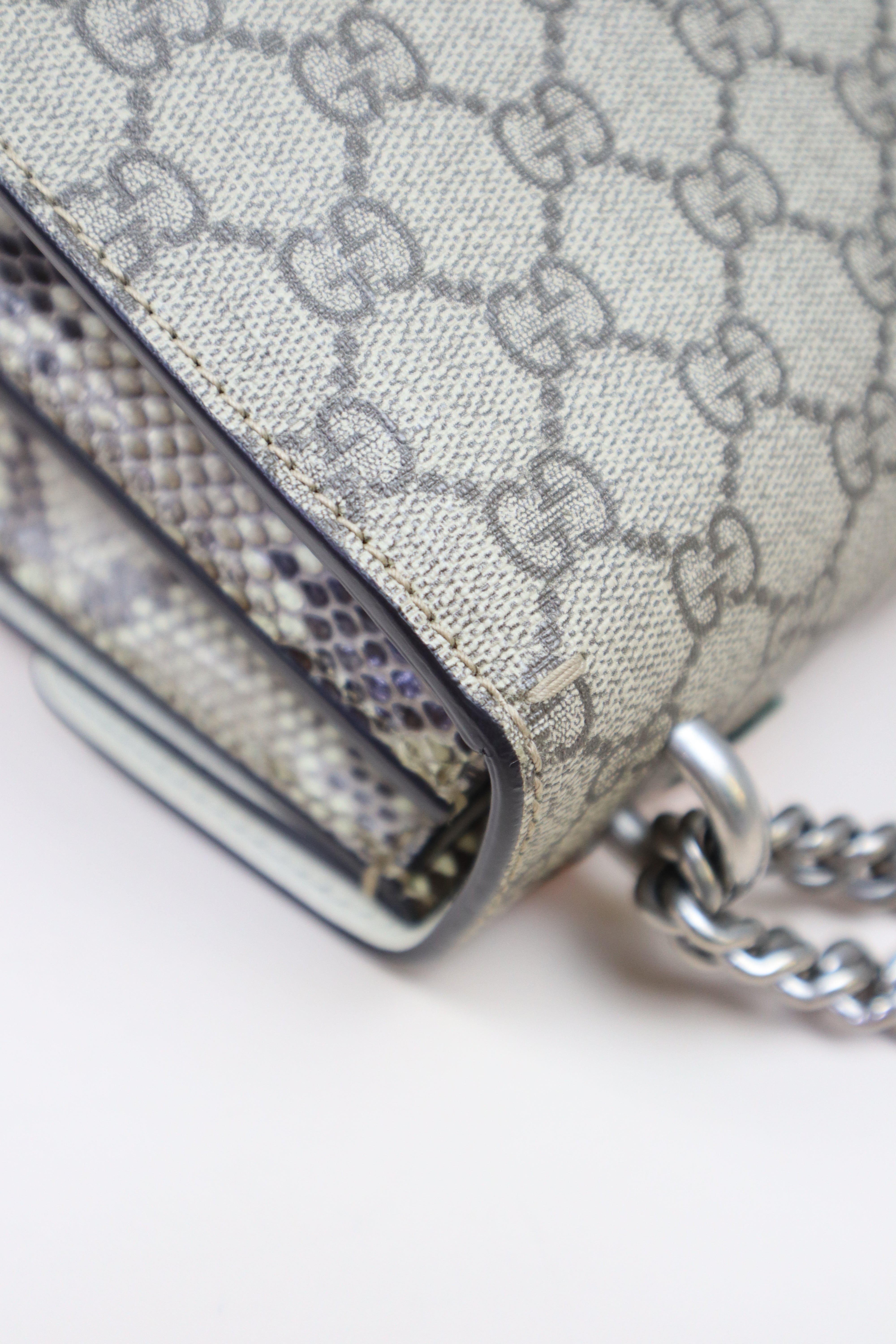 Gucci Ebony GG Medium Dionysus Bee/Floral Supreme Crystal Shoulder Bag