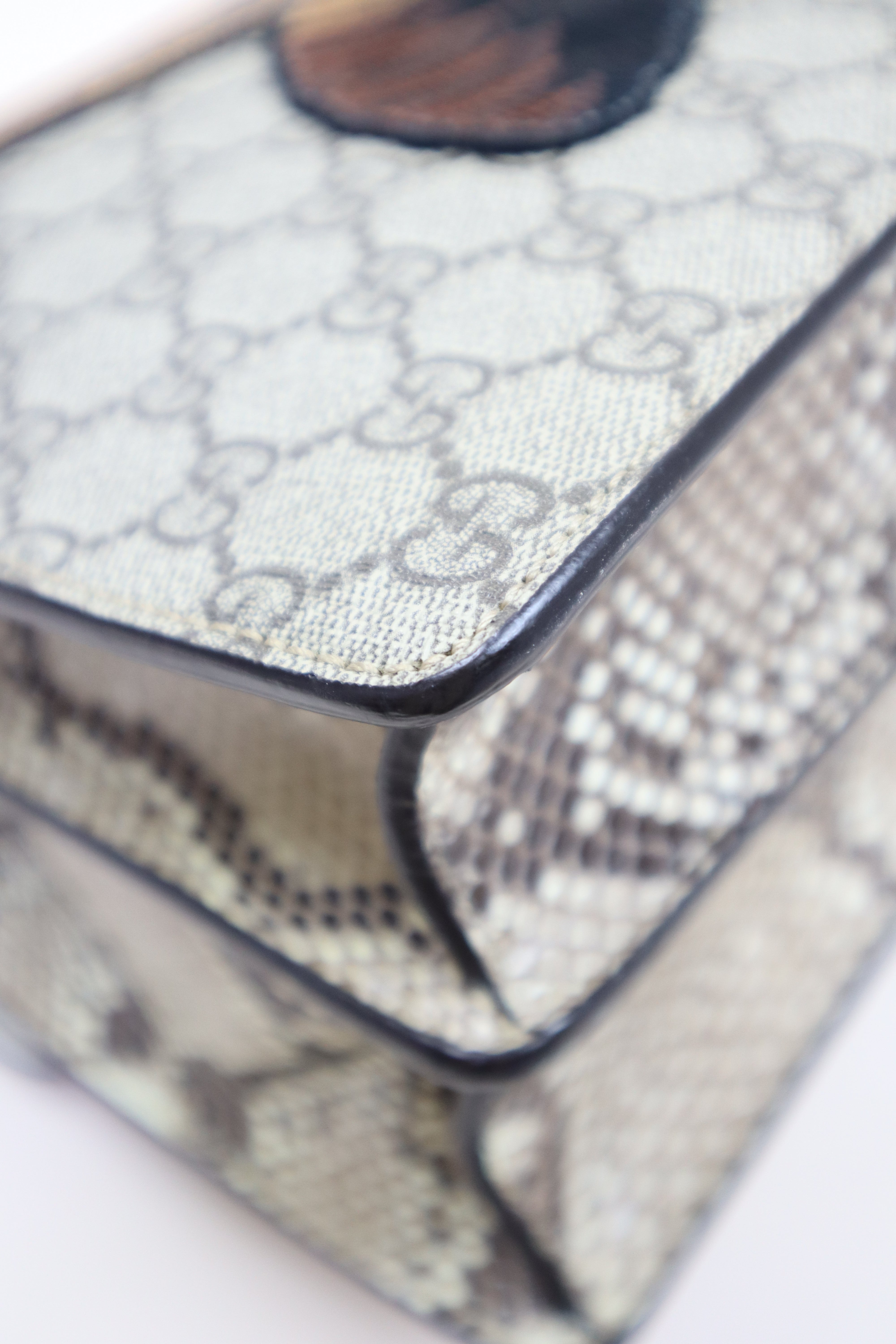 Gucci Ebony GG Medium Dionysus Bee/Floral Supreme Crystal Shoulder Bag