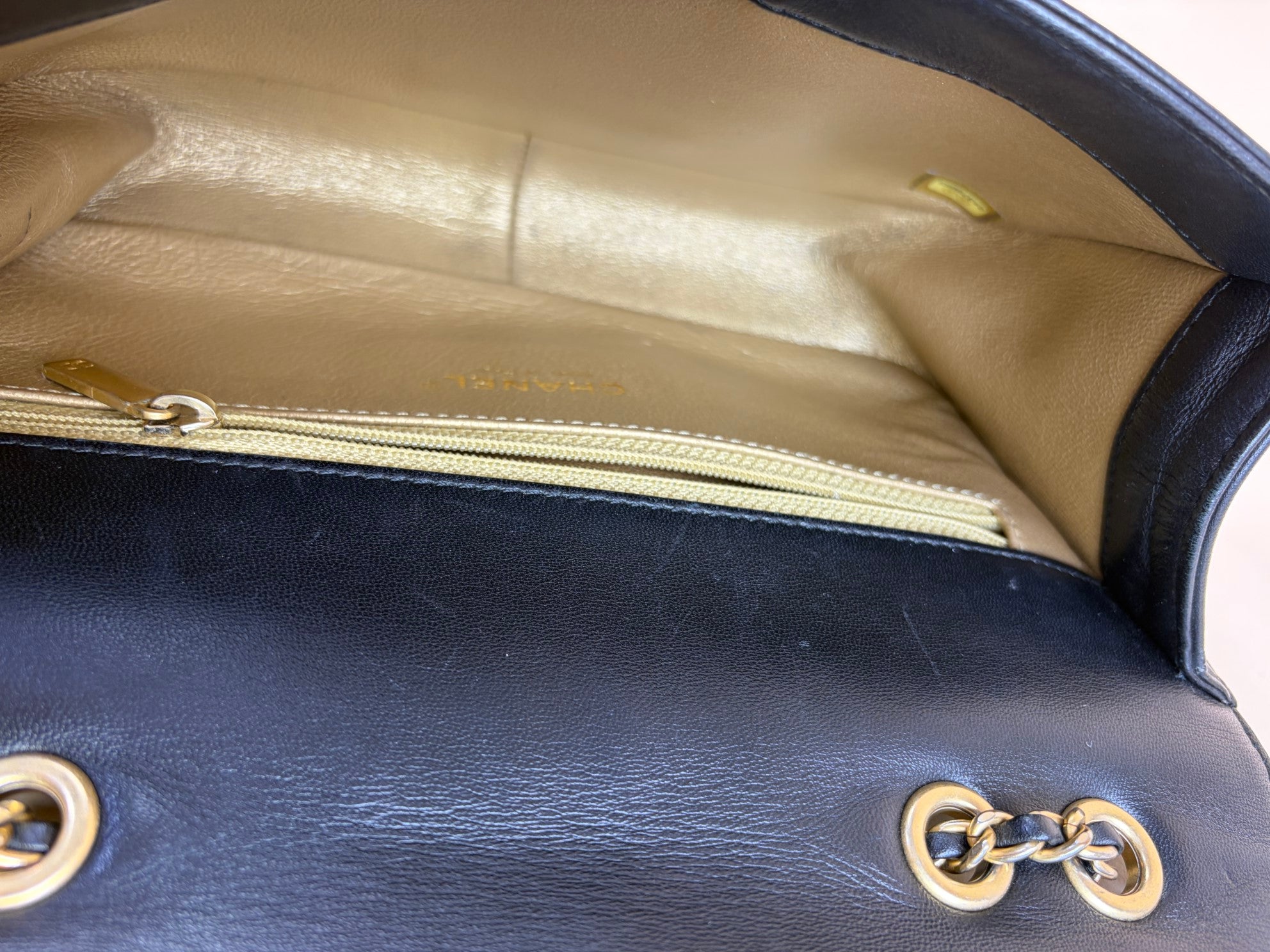 Chanel Black Octagon CC Clasp Flap Bag